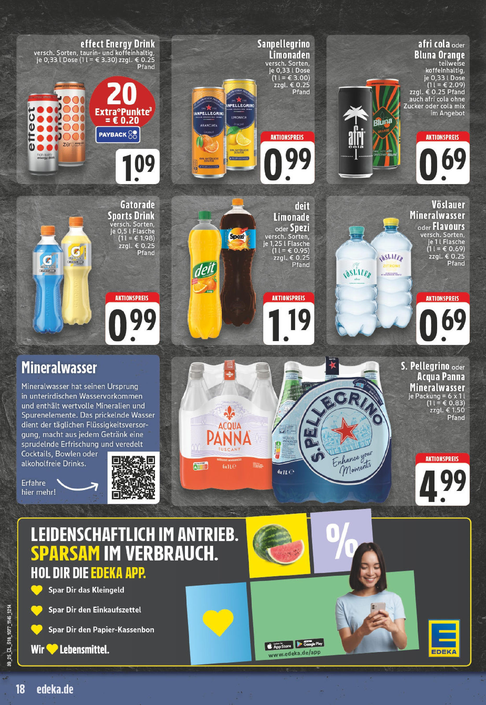 Edeka prospekt Herne	 (ab 21.09.2025) » Angebote Online | Seite: 18 | Produkte: Cola, Energy, Wasser, Zucker