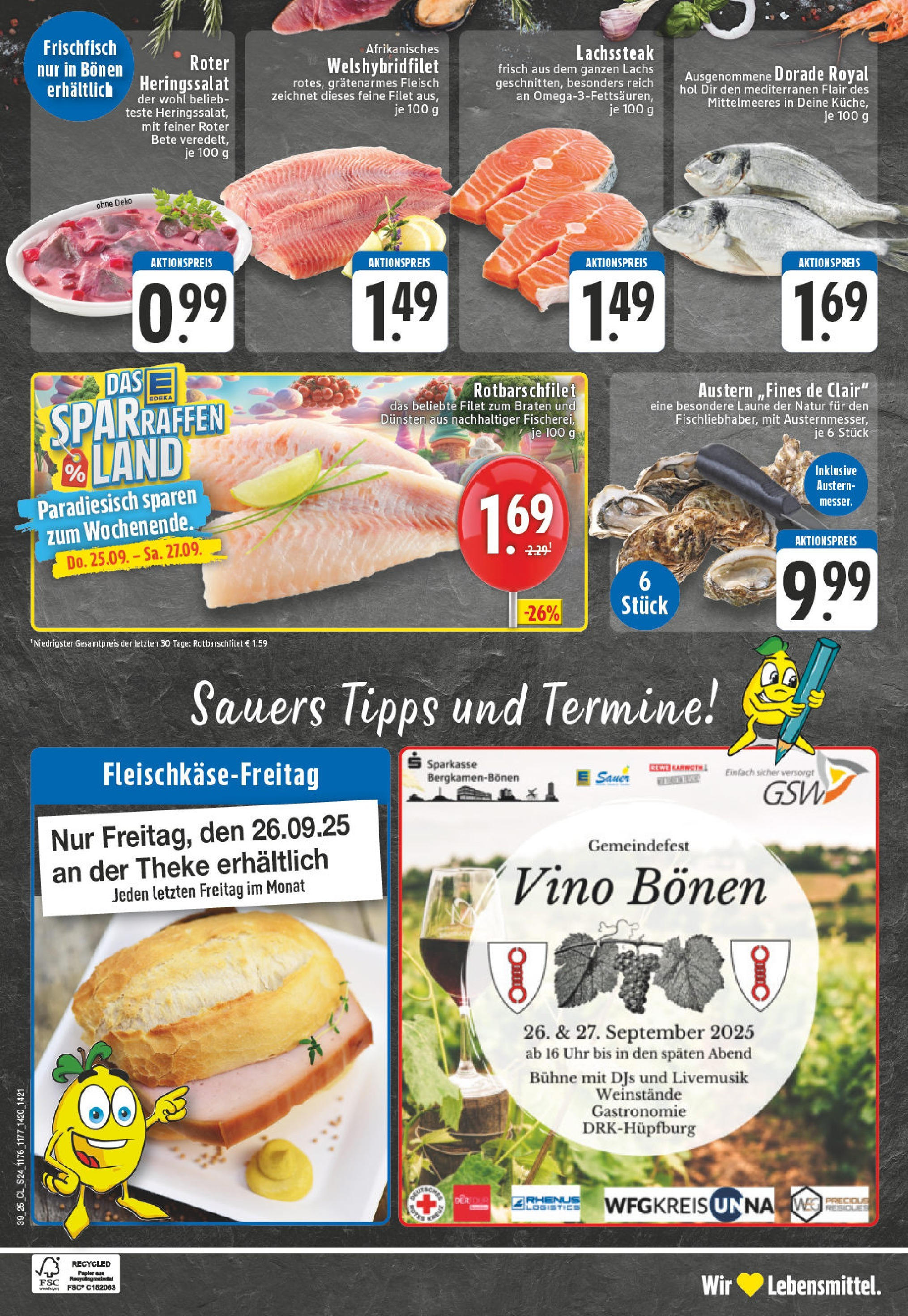 Edeka prospekt Werl	 (ab 21.09.2025) » Angebote Online | Seite: 24 | Produkte: Dorade, Theke, Steak, Fleisch