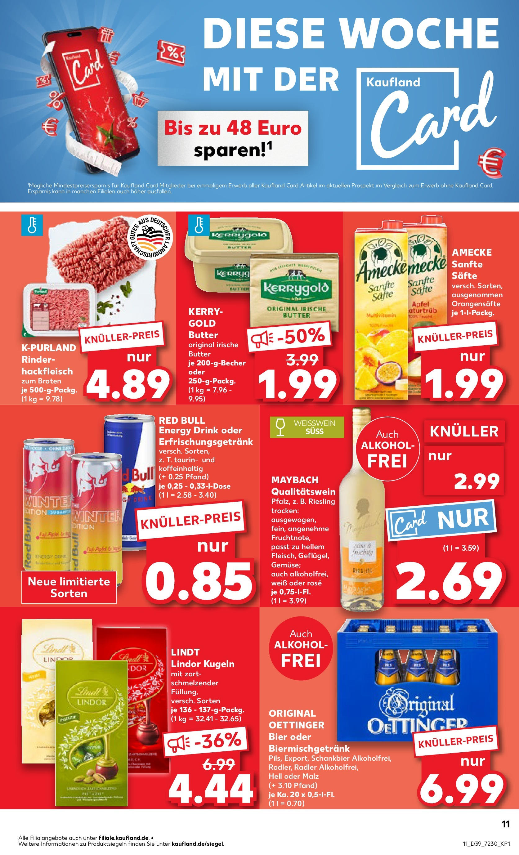 Prospekt Kaufland ab 24.09.2025 » Angebote Online zum Blättern | Seite: 11 | Produkte: Milch, Bier, Äpfel, Radler