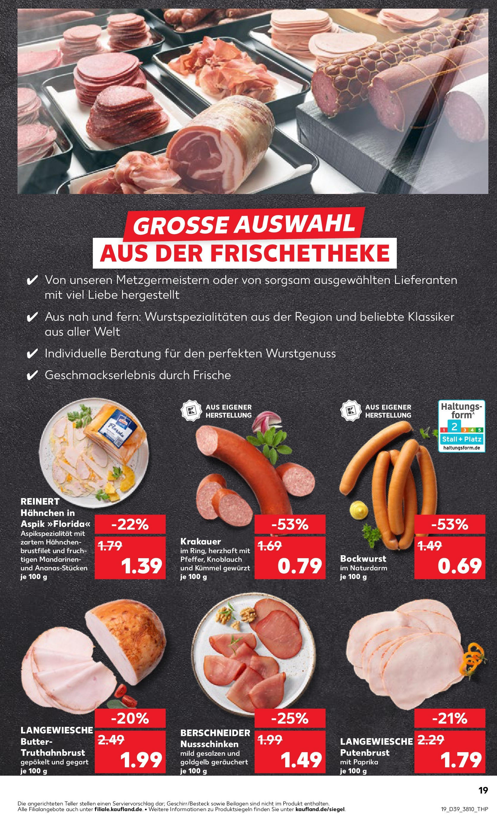 Prospekt Kaufland ab 24.09.2025 » Angebote Online zum Blättern | Seite: 19 | Produkte: Bockwurst, Hahnchen, Paprika, Knoblauch