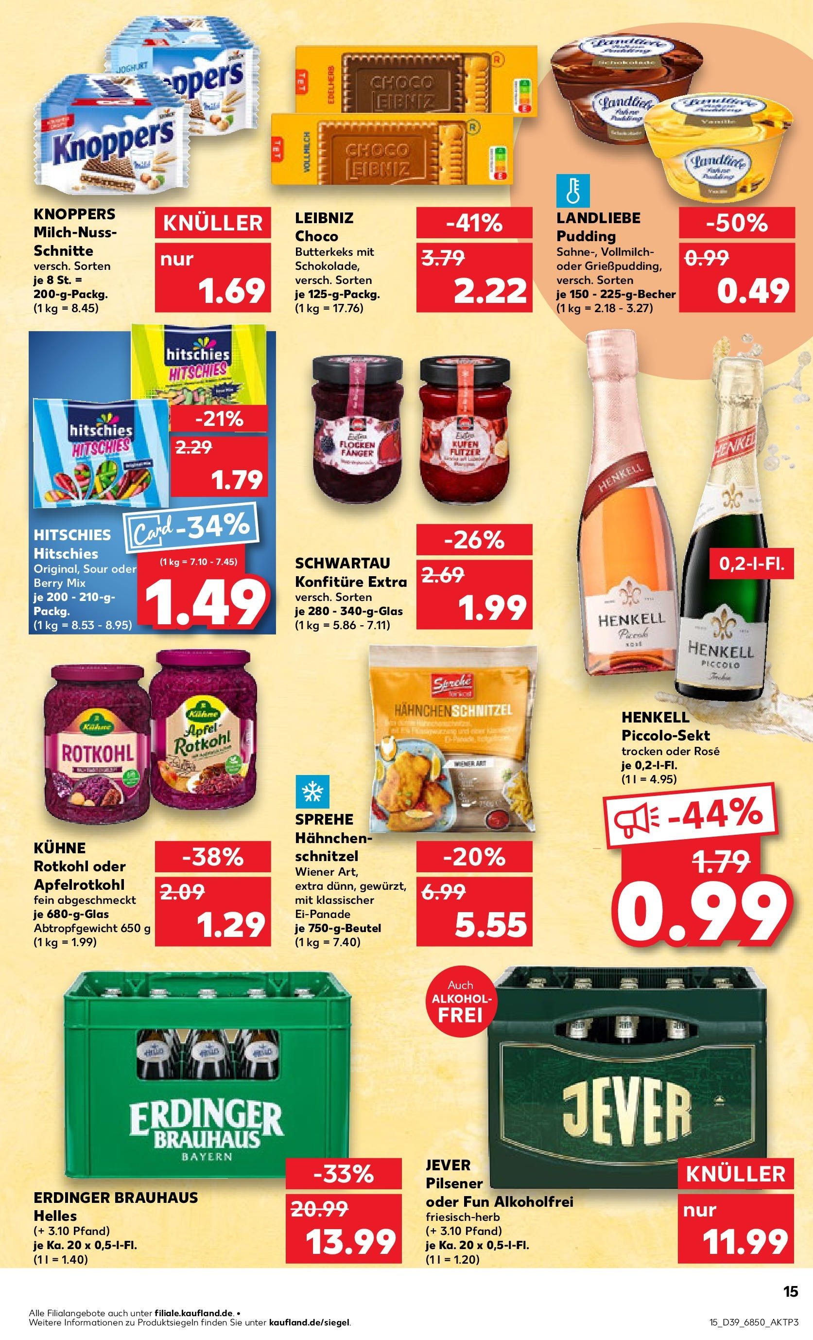 Prospekt Kaufland ab 24.09.2025 » Angebote Online zum Blättern | Seite: 15 | Produkte: Joghurt, Pudding, Jever, Flocken