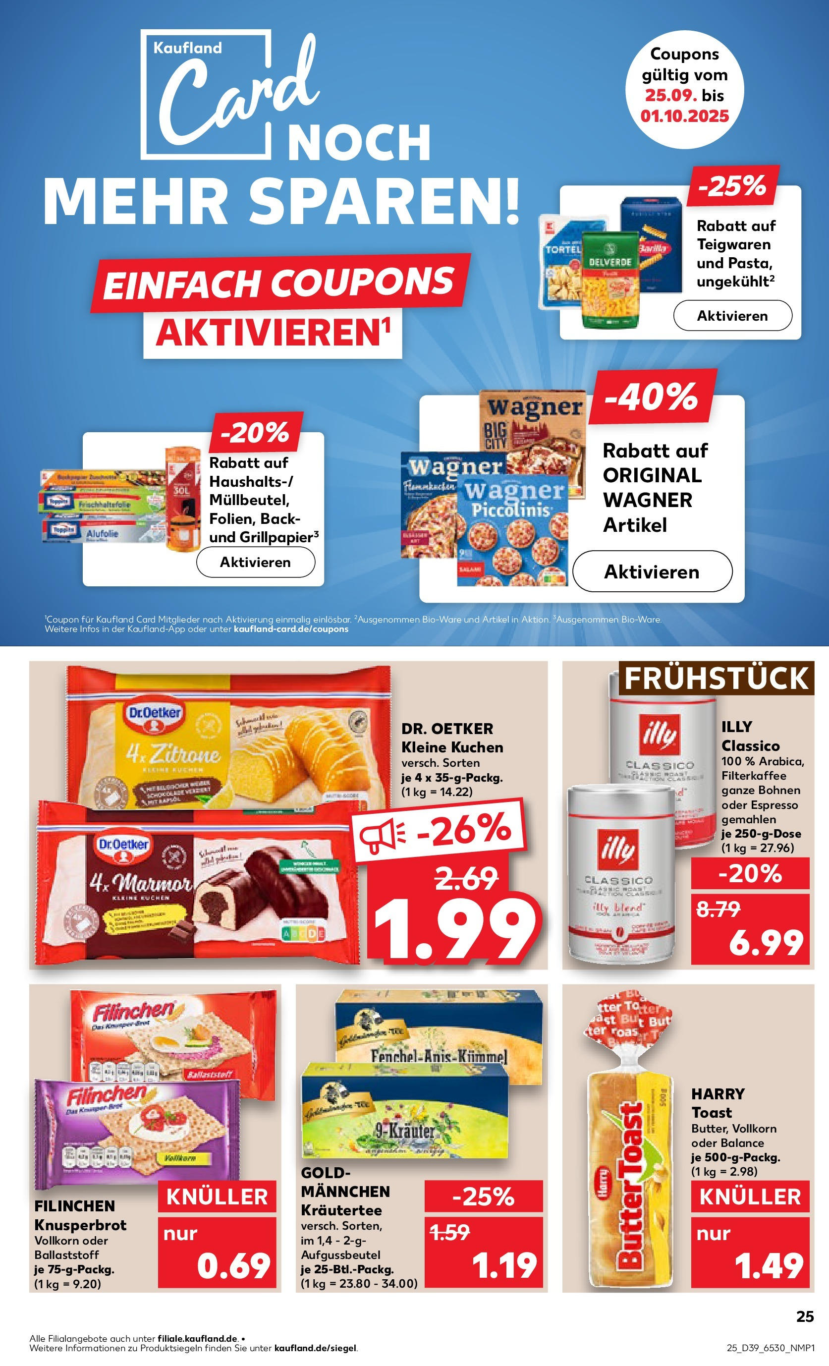 Prospekt Kaufland ab 24.09.2025 » Angebote Online zum Blättern | Seite: 25 | Produkte: Toast, Rapsöl, Zitrone, Pizza