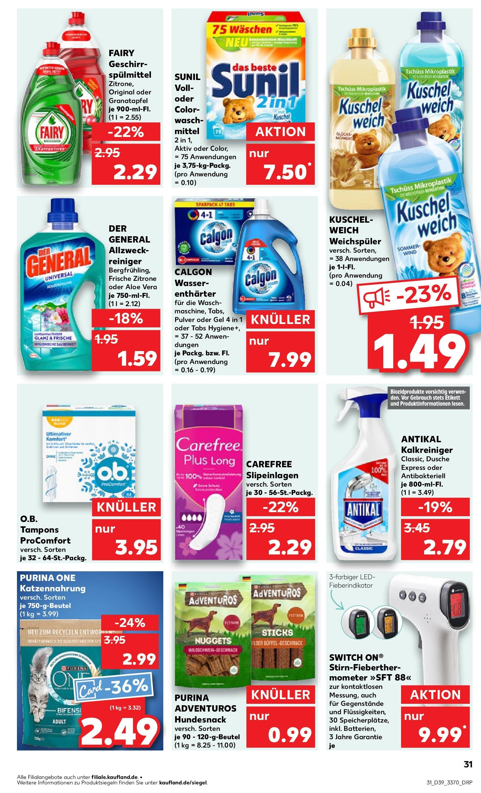 Prospekt Kaufland ab 24.09.2025 » Angebote Online zum Blättern | Seite: 31 | Produkte: Thermometer, Granatapfel, Dusche, Weichspüler