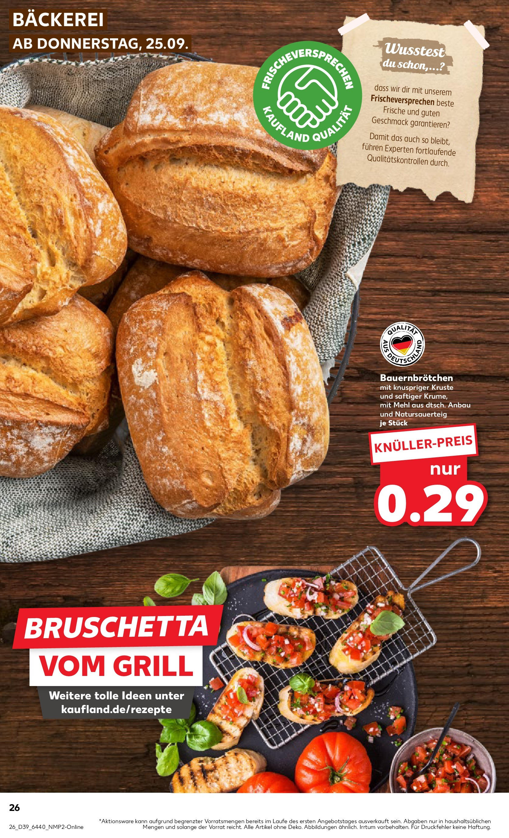 Prospekt Kaufland ab 24.09.2025 » Angebote Online zum Blättern | Seite: 26 | Produkte: Grill, Bäckerei, Mehl