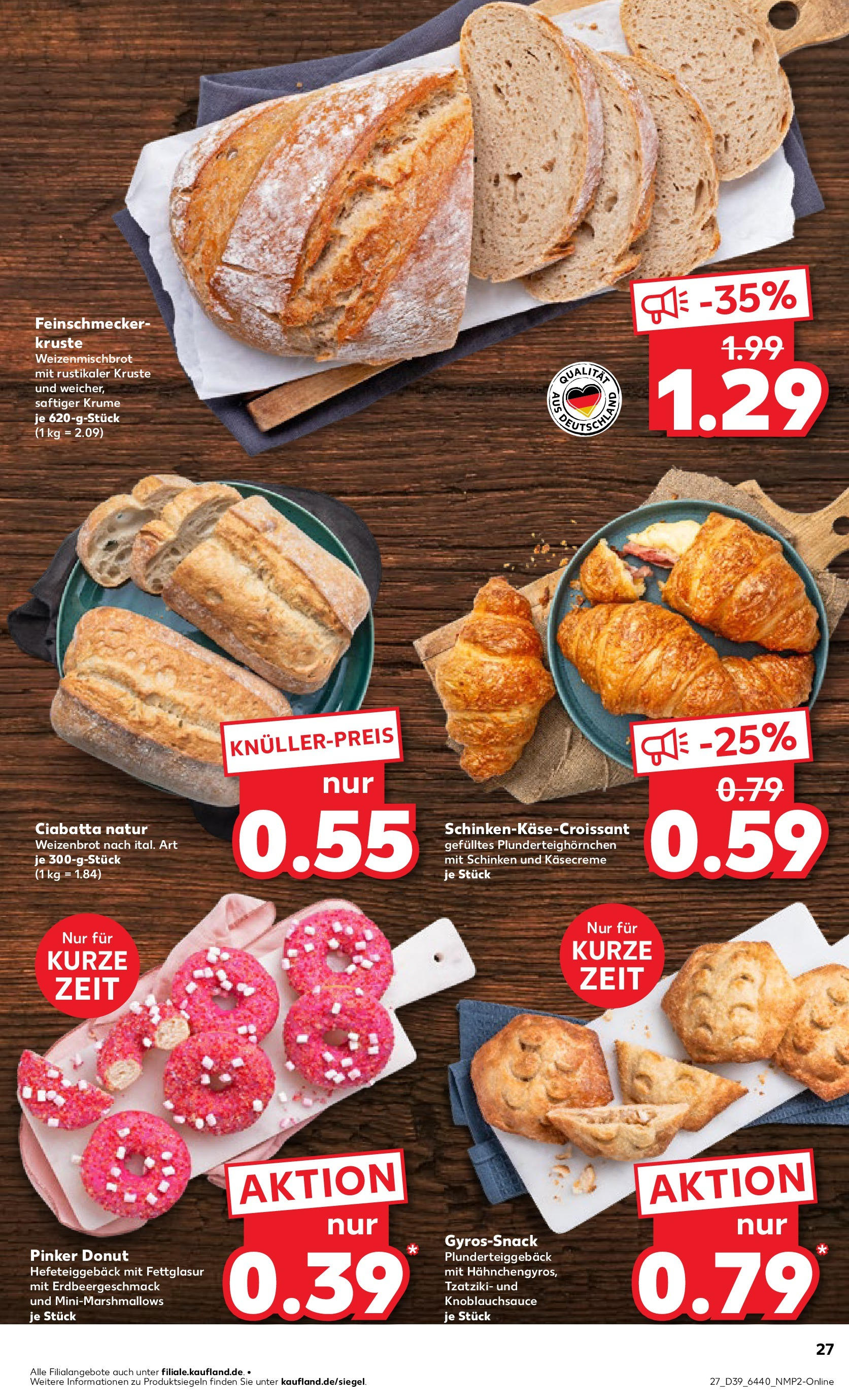 Prospekt Kaufland ab 24.09.2025 » Angebote Online zum Blättern | Seite: 27 | Produkte: Schinken