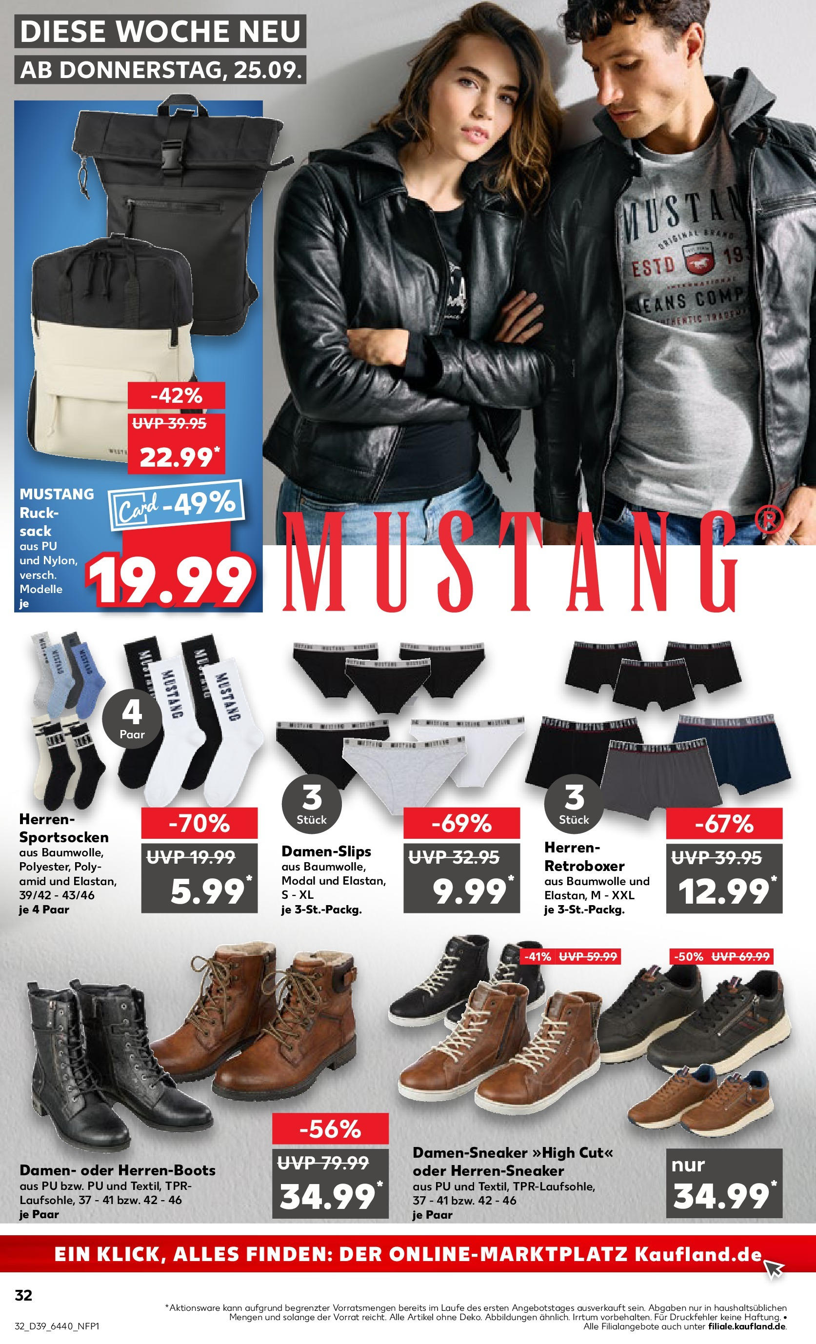 Prospekt Kaufland ab 24.09.2025 » Angebote Online zum Blättern | Seite: 32 | Produkte: Boxer, Rucksack