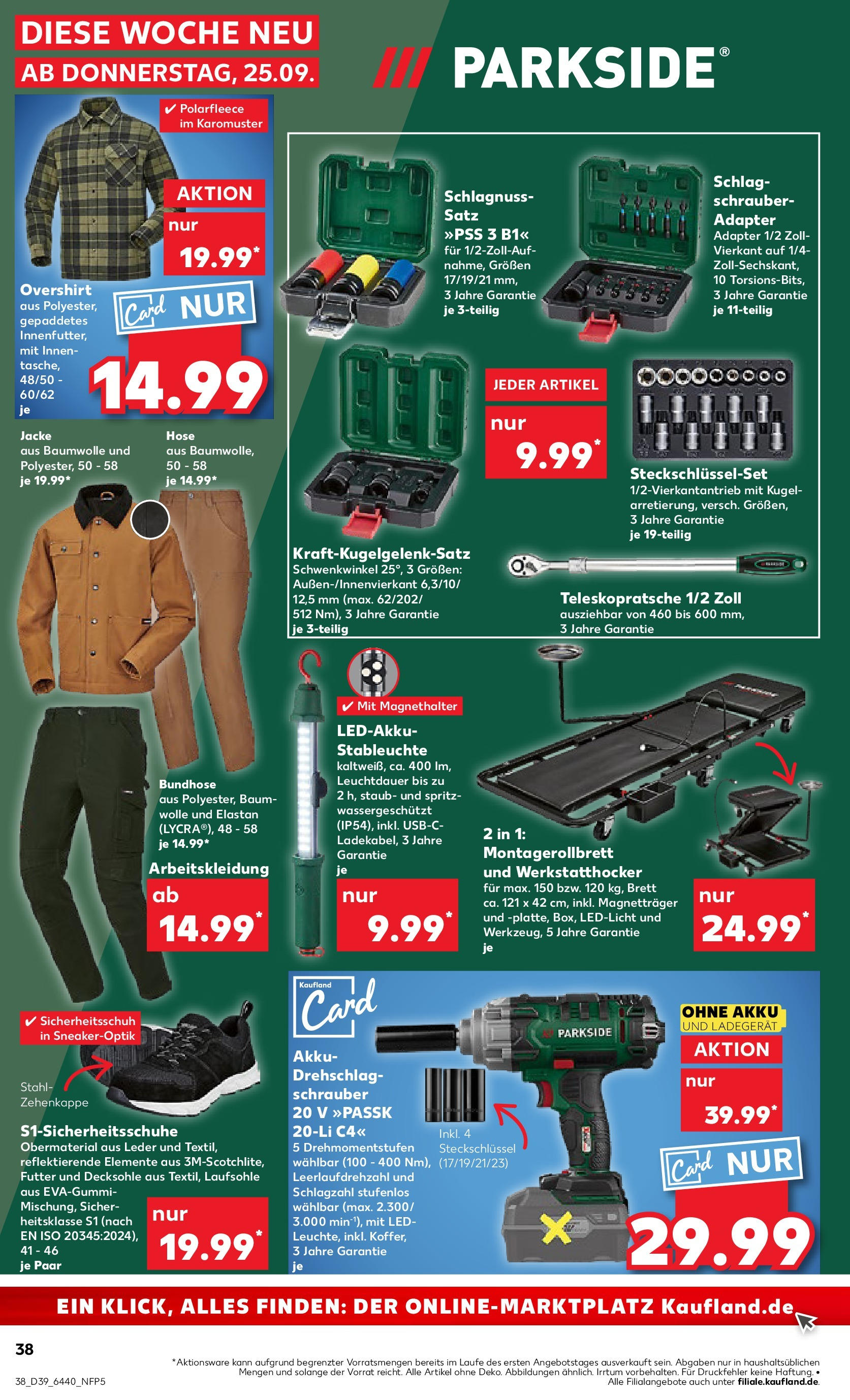 Prospekt Kaufland ab 24.09.2025 » Angebote Online zum Blättern | Seite: 38 | Produkte: Shirt, Adapter, Hose, Ladegerät