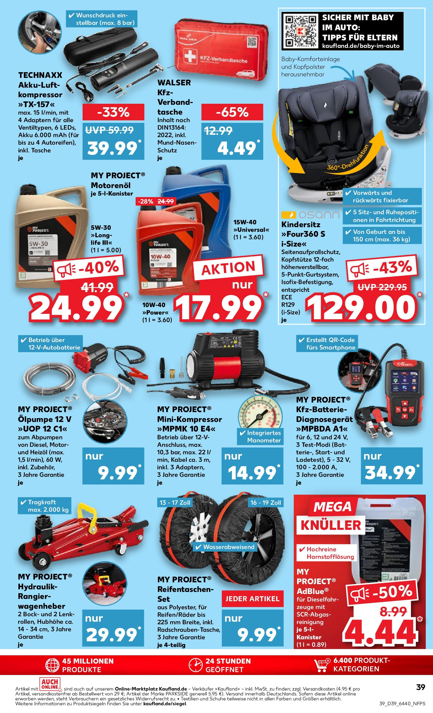 Prospekt Kaufland ab 24.09.2025 » Angebote Online zum Blättern | Seite: 39 | Produkte: Kabel, Tasche, Manometer, Smartphone
