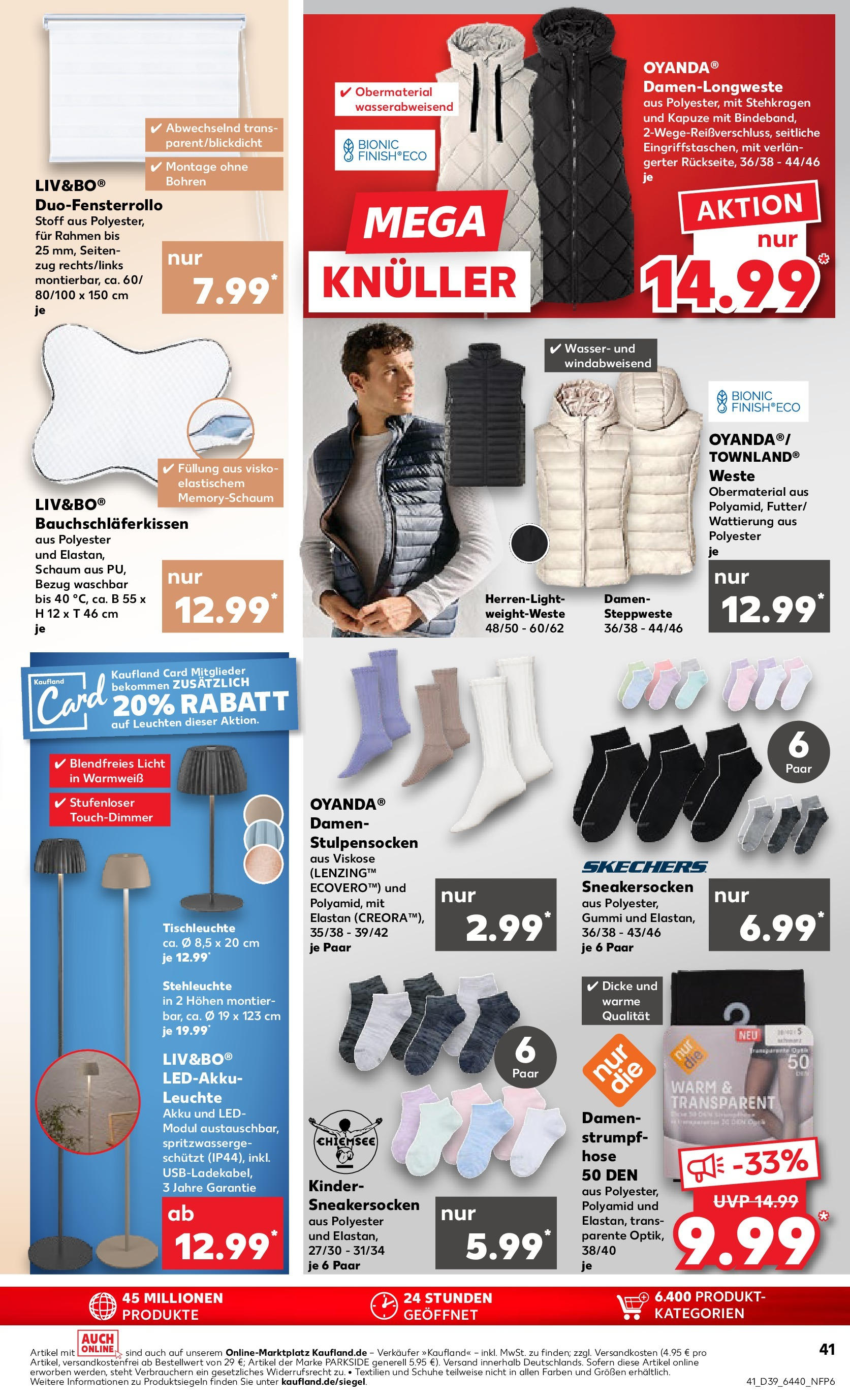 Prospekt Kaufland ab 24.09.2025 » Angebote Online zum Blättern | Seite: 41 | Produkte: Steppweste, Wasser, Weste, Hose