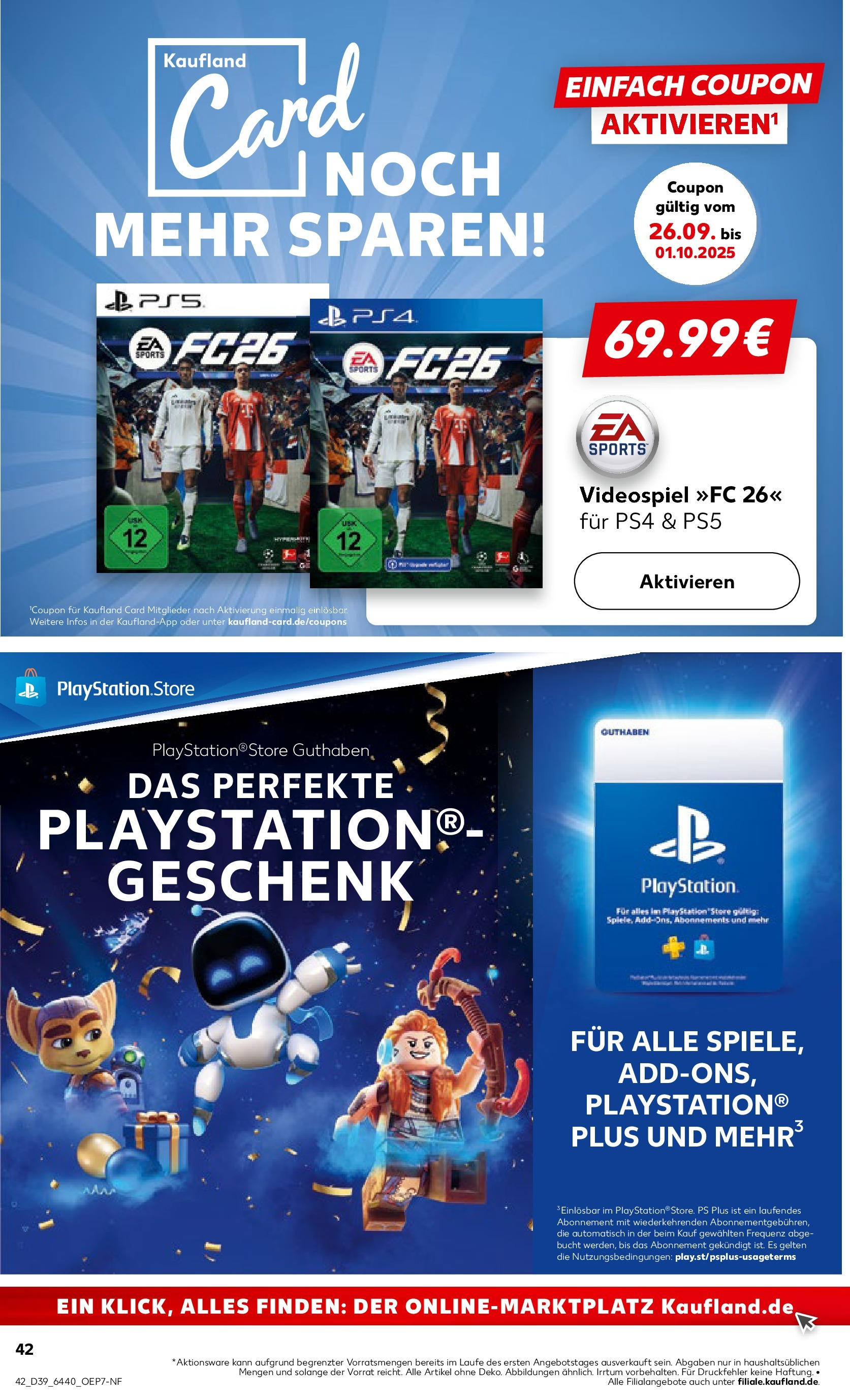 Prospekt Kaufland ab 24.09.2025 » Angebote Online zum Blättern | Seite: 42 | Produkte: Playstation, Video
