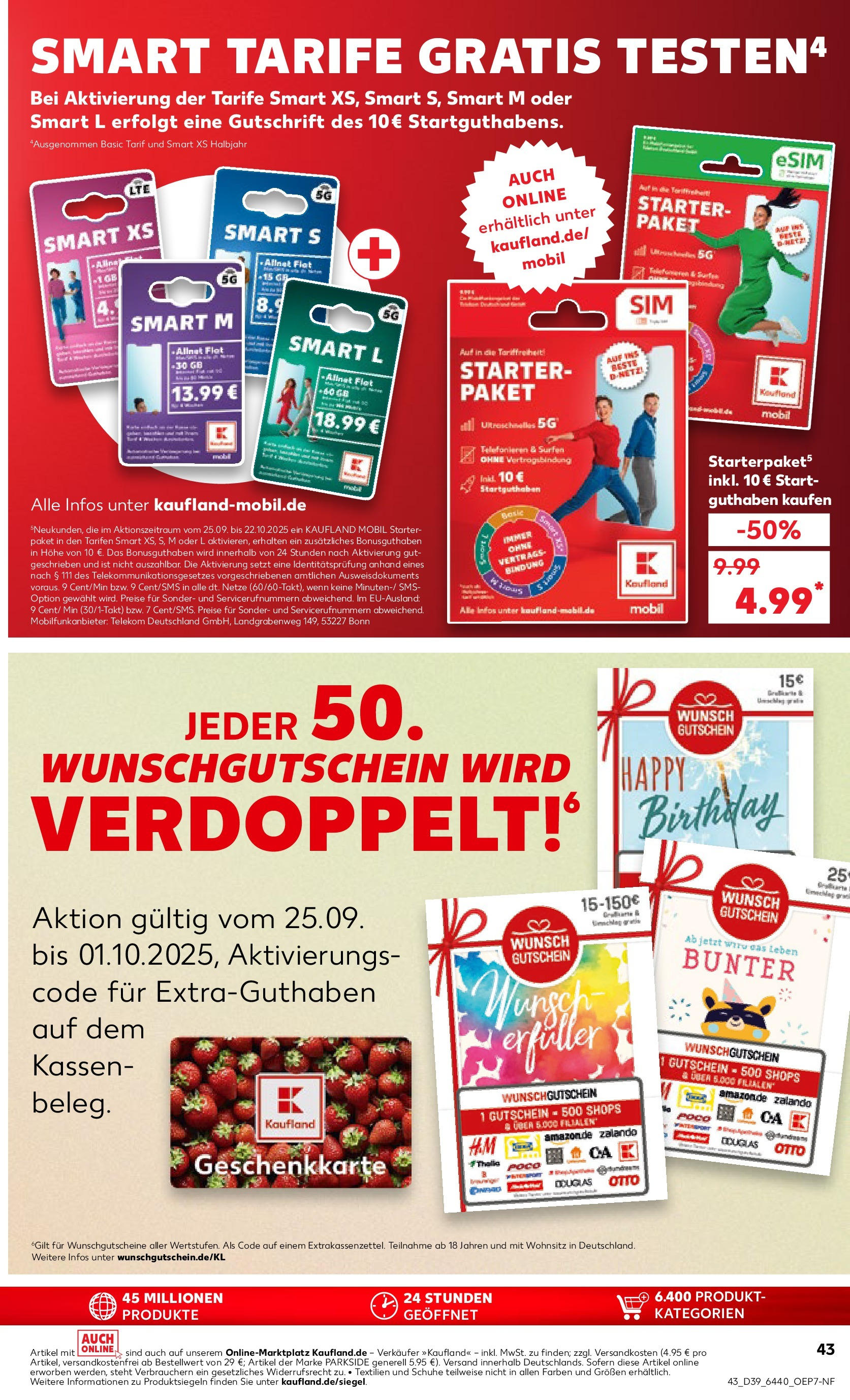 Prospekt Kaufland ab 24.09.2025 » Angebote Online zum Blättern | Seite: 43