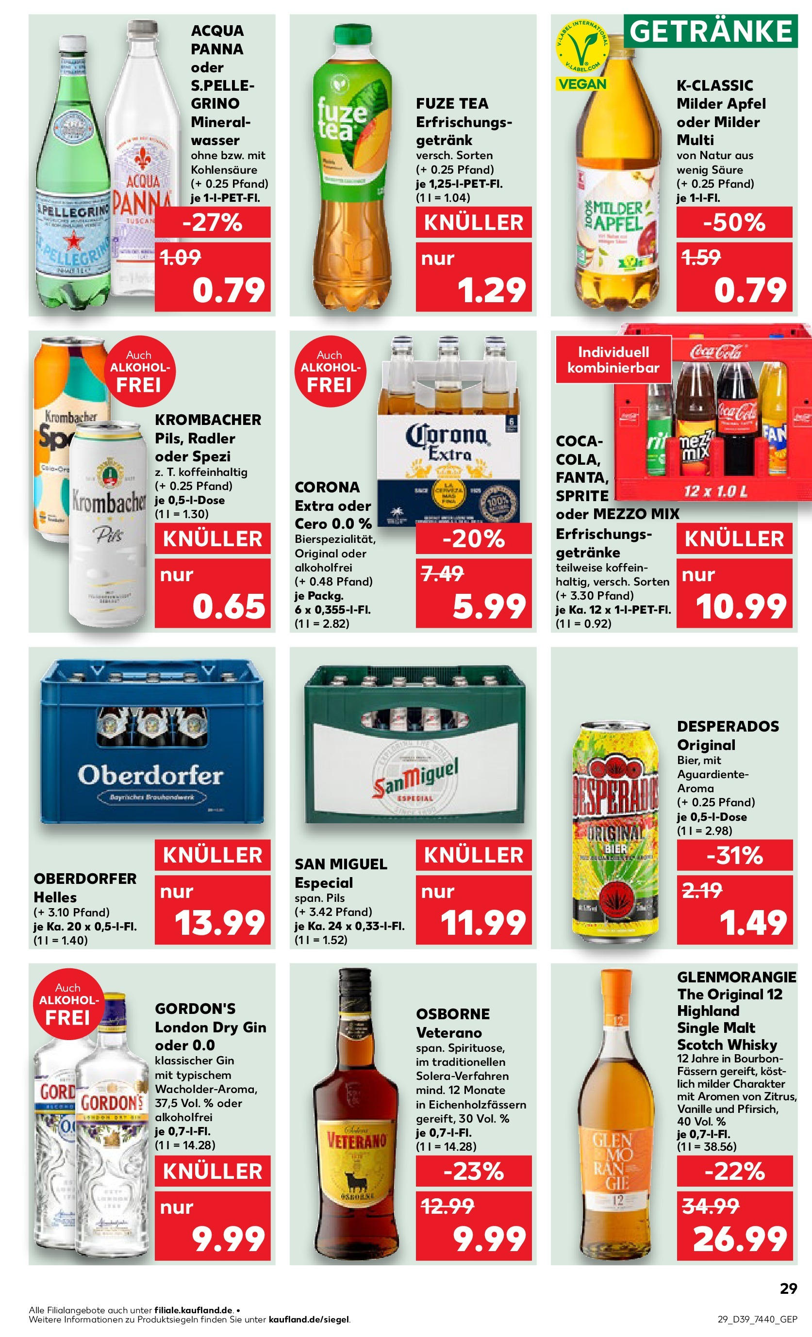 Prospekt Kaufland ab 24.09.2025 » Angebote Online zum Blättern | Seite: 29 | Produkte: Pils, Radler, Krombacher, Oder mezzo mix