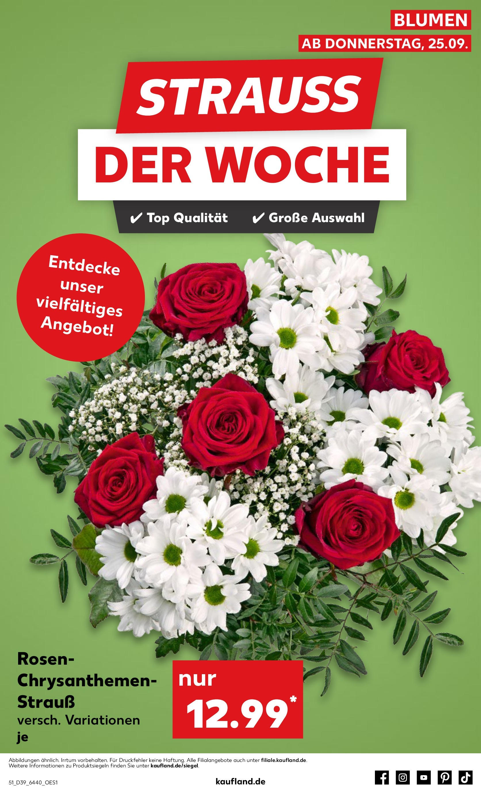 Prospekt Kaufland ab 24.09.2025 » Angebote Online zum Blättern | Seite: 51 | Produkte: Top, Blumen