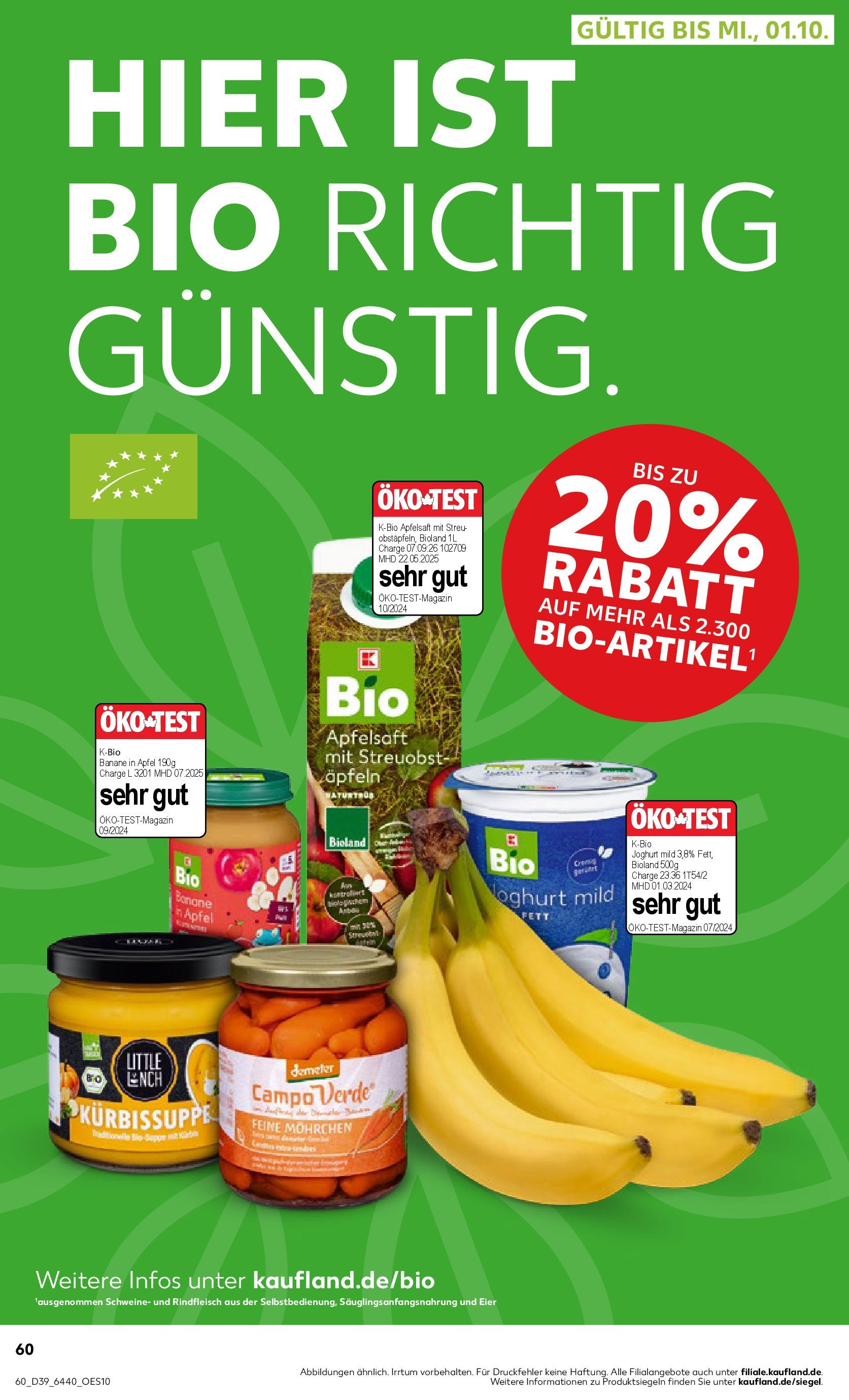 Prospekt Kaufland ab 24.09.2025 » Angebote Online zum Blättern | Seite: 60 | Produkte: Eier, Apfelsaft, Apple, Kürbis