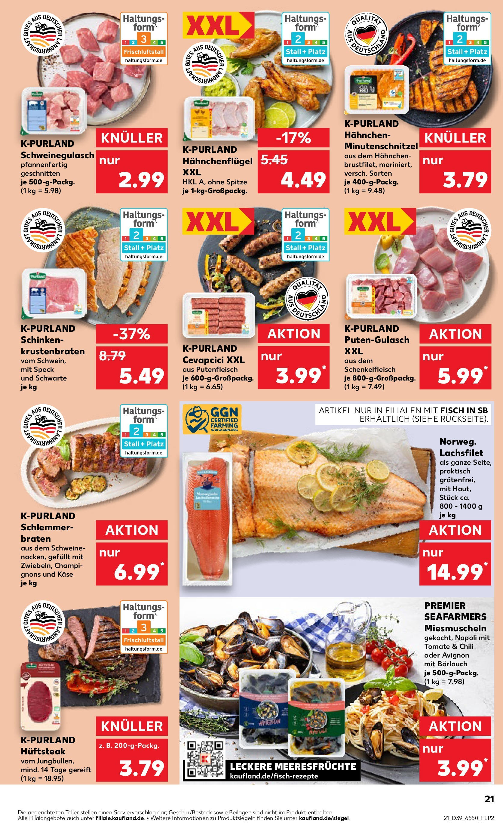 Prospekt Kaufland ab 25.09.2025 » Angebote Online zum Blättern | Seite: 21 | Produkte: Käse, Fisch, Meeresfrüchte, Chili