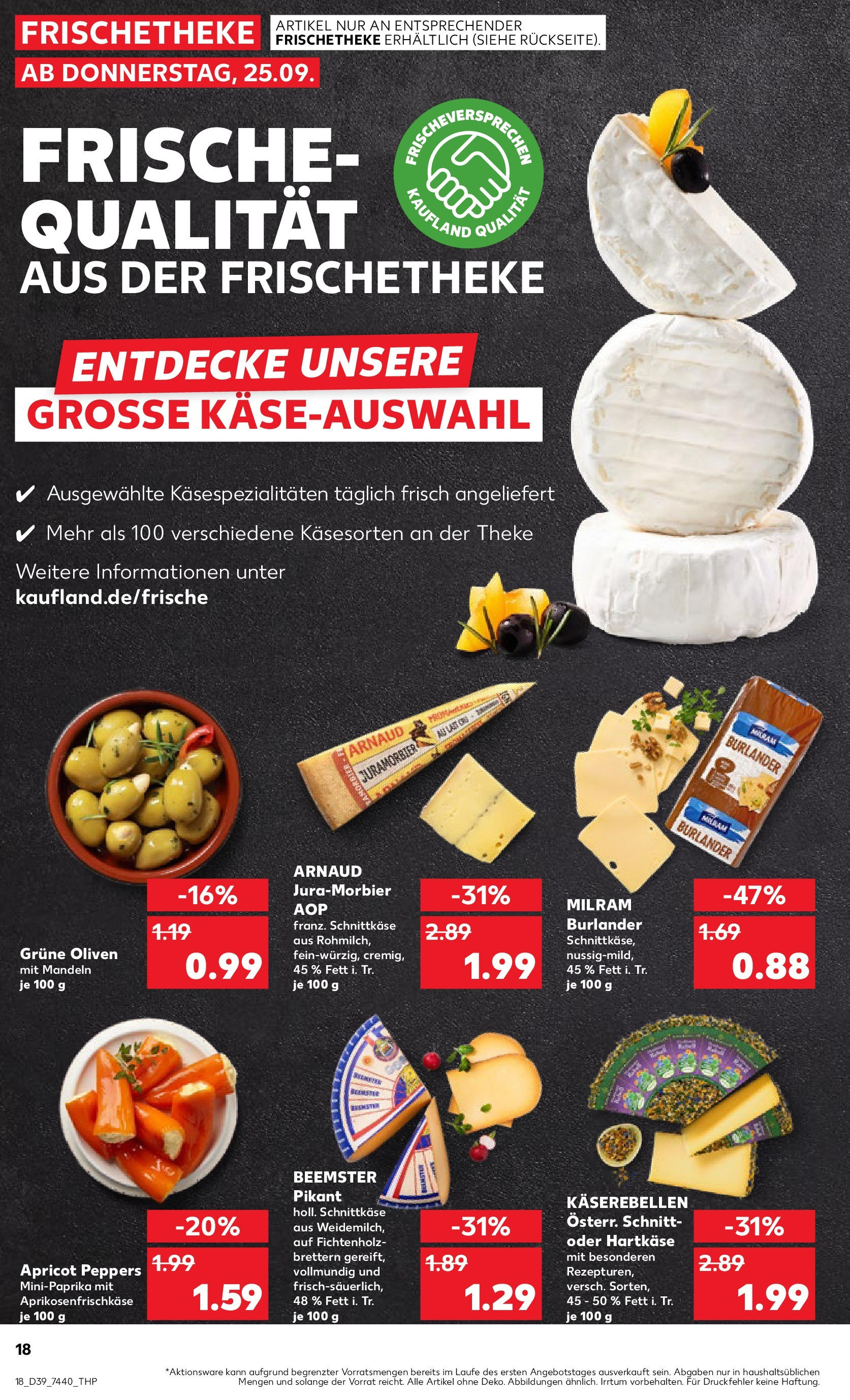 Prospekt Kaufland ab 24.09.2025 » Angebote Online zum Blättern | Seite: 18 | Produkte: Theke, Mandeln, Milram