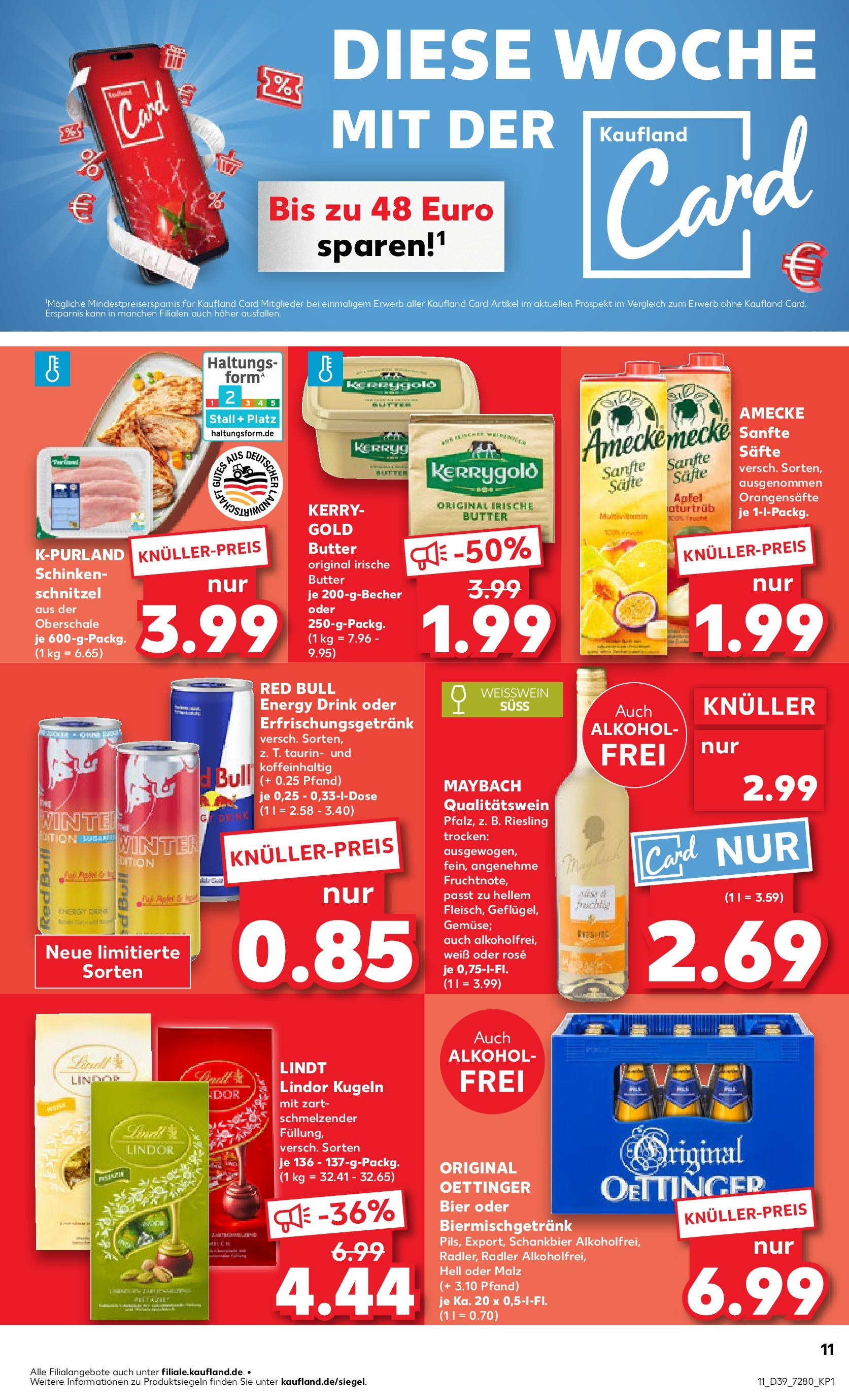 Prospekt Kaufland ab 24.09.2025 » Angebote Online zum Blättern | Seite: 11 | Produkte: Milch, Energy, Butter, Schinken