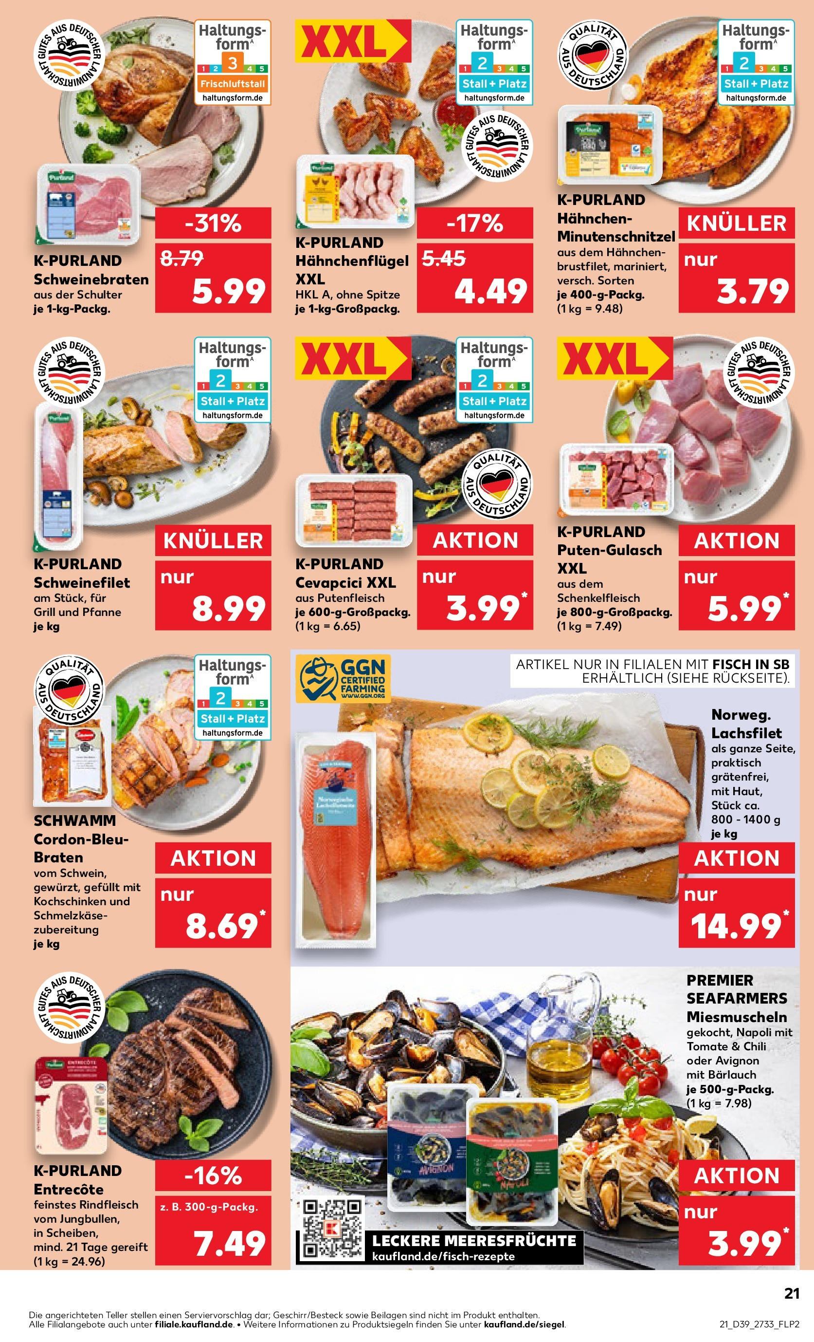 Prospekt Kaufland ab 25.09.2025 » Angebote Online zum Blättern | Seite: 21 | Produkte: Grill, Hahnchen, Fisch, Chili