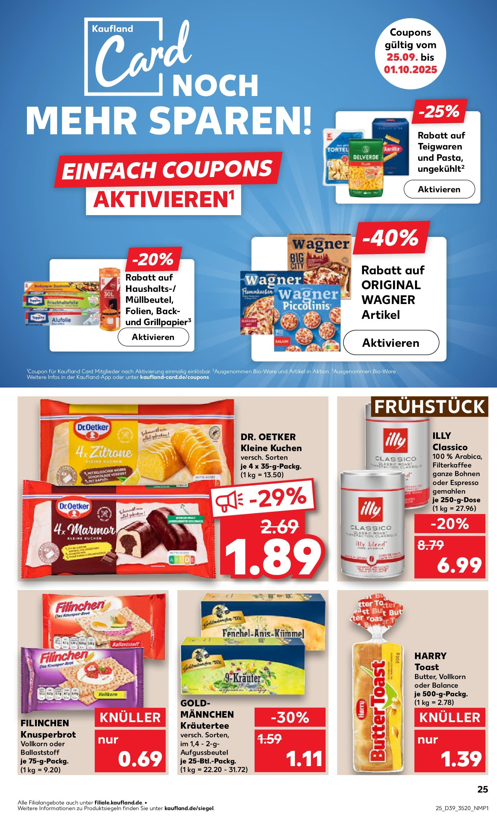 Prospekt Kaufland ab 24.09.2025 » Angebote Online zum Blättern | Seite: 25 | Produkte: Butter, Toast, Zitrone, Kuchen