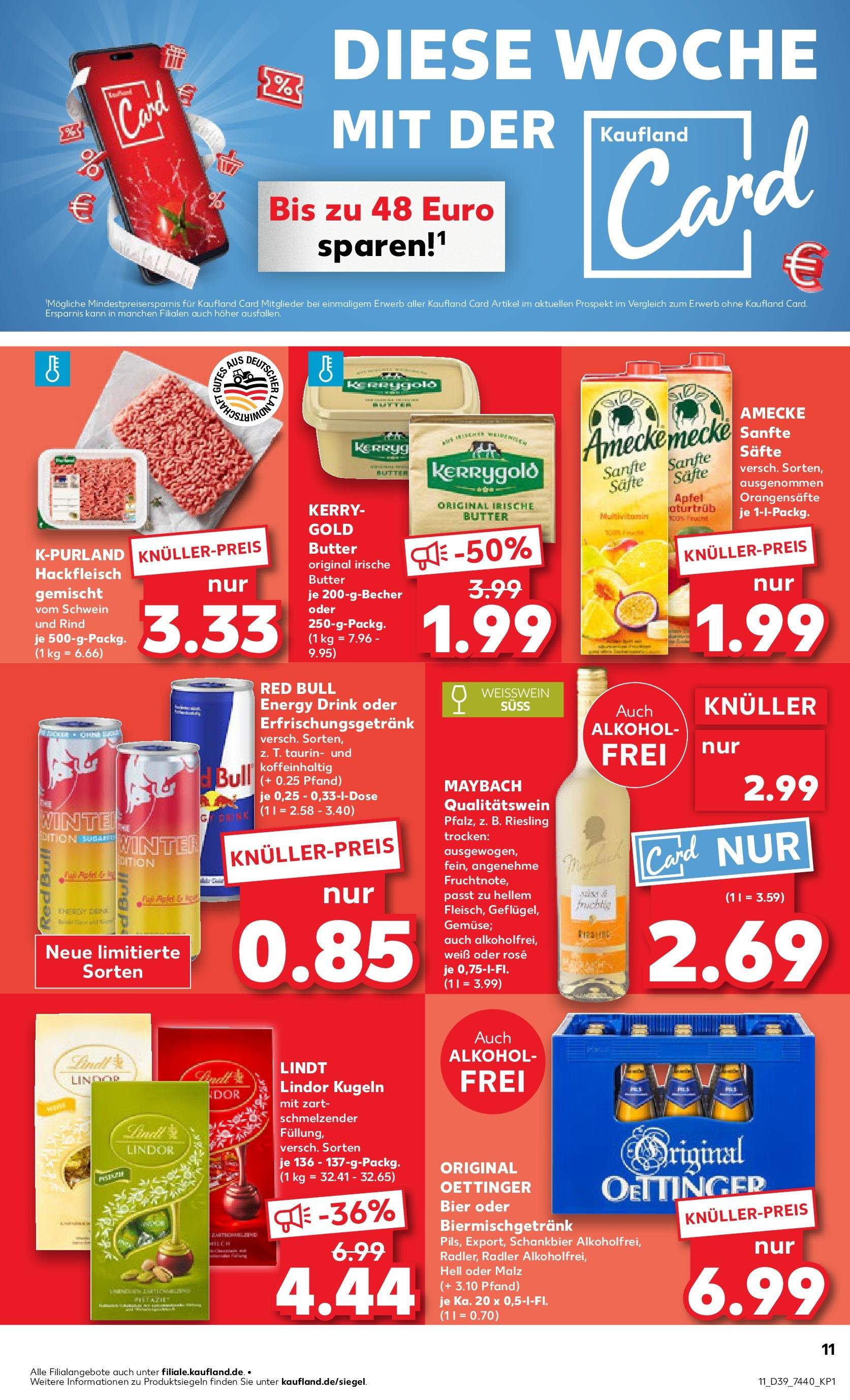 Prospekt Kaufland ab 24.09.2025 » Angebote Online zum Blättern | Seite: 11 | Produkte: Red bull, Energy, Bier, Oettinger