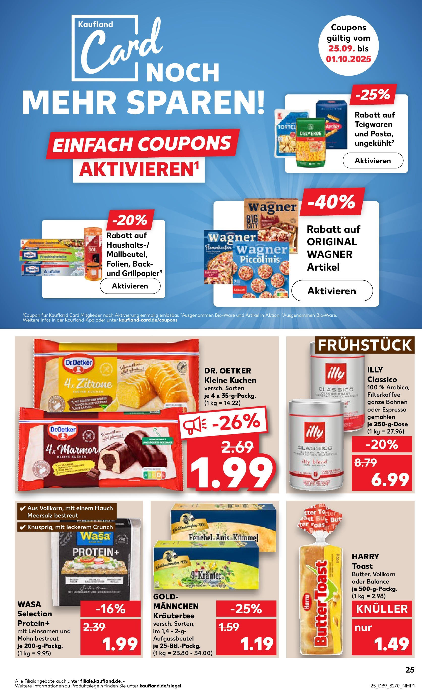 Prospekt Kaufland ab 24.09.2025 » Angebote Online zum Blättern | Seite: 25 | Produkte: Butter, Zitrone, Piccolinis, Kuchen