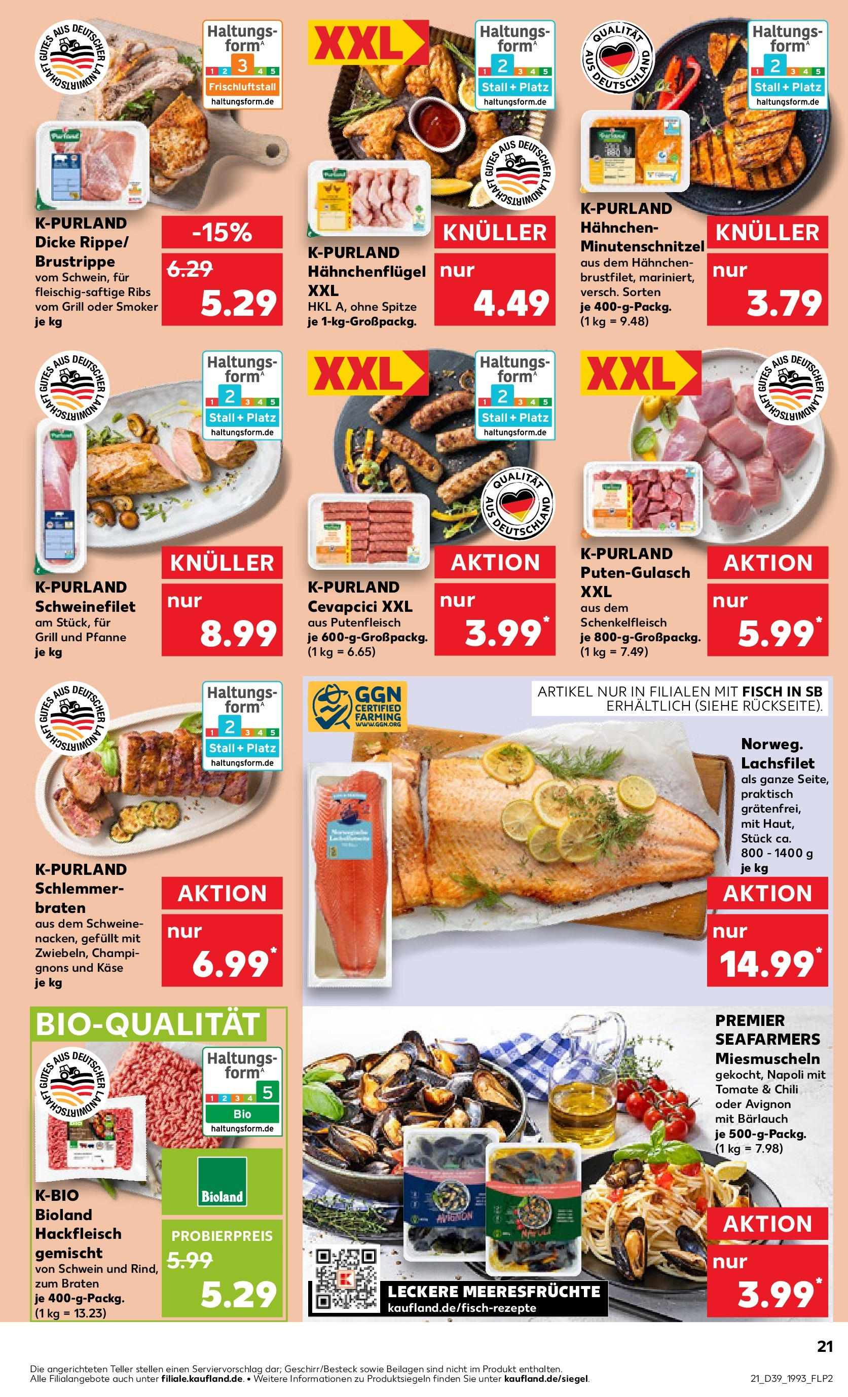 Prospekt Kaufland ab 25.09.2025 » Angebote und Werbung Online | Seite: 21 | Produkte: Grill, Cevapcici, Fisch, Chili Prospekt Kaufland ab 25.09.2025 » Angebote Online zum Blättern | Seite: 21 | Produkte: Grill, Cevapcici, Fisch, Chili