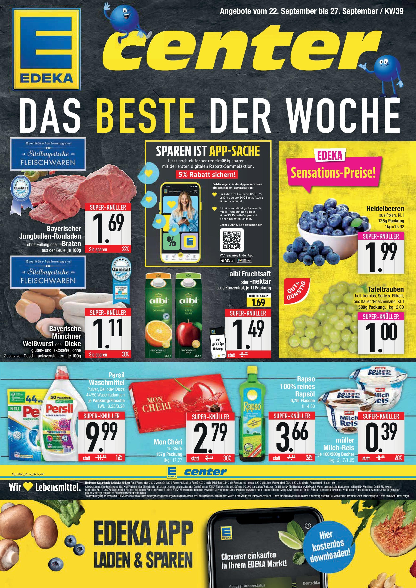 Edeka prospekt Krumbach	 (ab 21.09.2025) » Angebote Online | Seite: 1 | Produkte: Äpfel, Pudding, Heidelbeeren, Persil