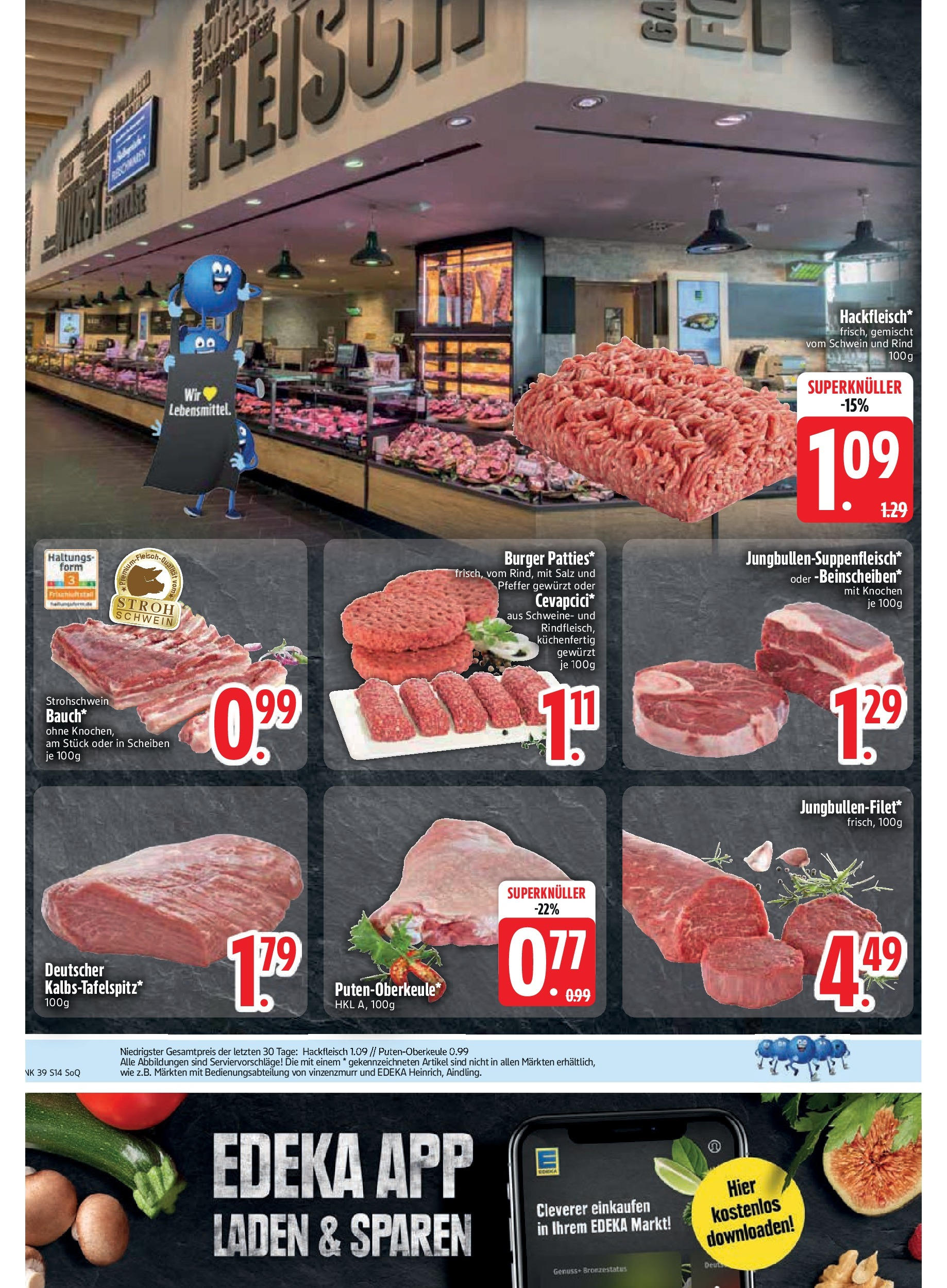 Edeka prospekt Kirchseeon	 (ab 21.09.2025) » Angebote Online | Seite: 16 | Produkte: Cevapcici, Burger, Pfeffer, Hackfleisch