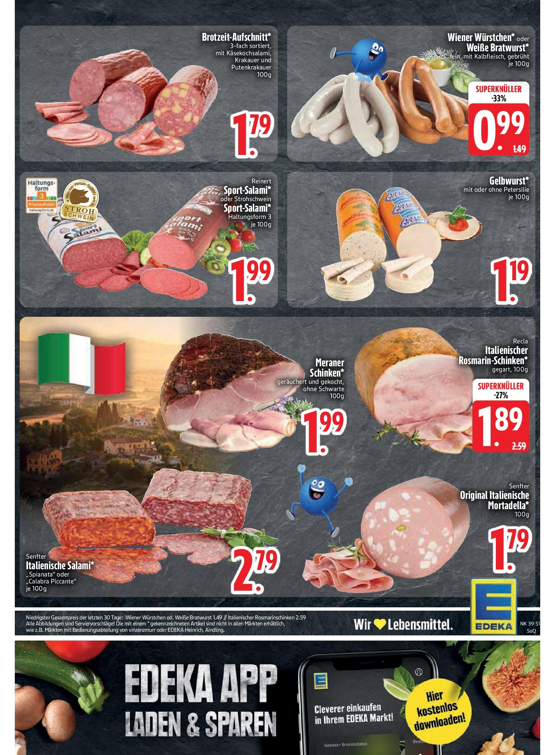 Edeka prospekt Kirchseeon	 (ab 21.09.2025) » Angebote Online | Seite: 17 | Produkte: Wiener wurstchen, Bratwurst, Petersilie, Salami