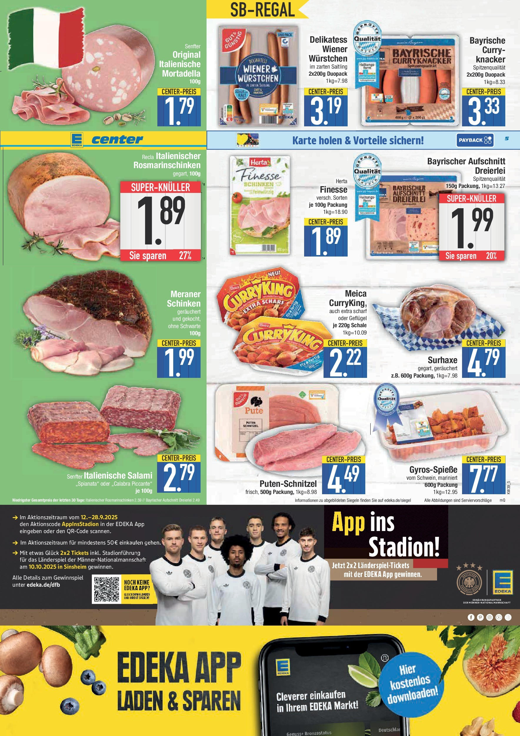 Edeka prospekt Krumbach	 (ab 21.09.2025) » Angebote Online | Seite: 5 | Produkte: Pute, Meica, Salami, Herta finesse