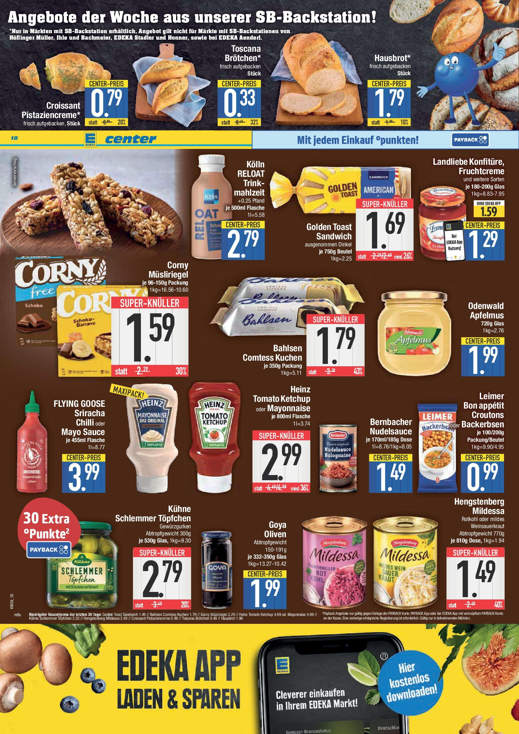 Edeka prospekt Krumbach	 (ab 21.09.2025) » Angebote Online | Seite: 22 | Produkte: Toast, Croissant, Kraut, Pasta