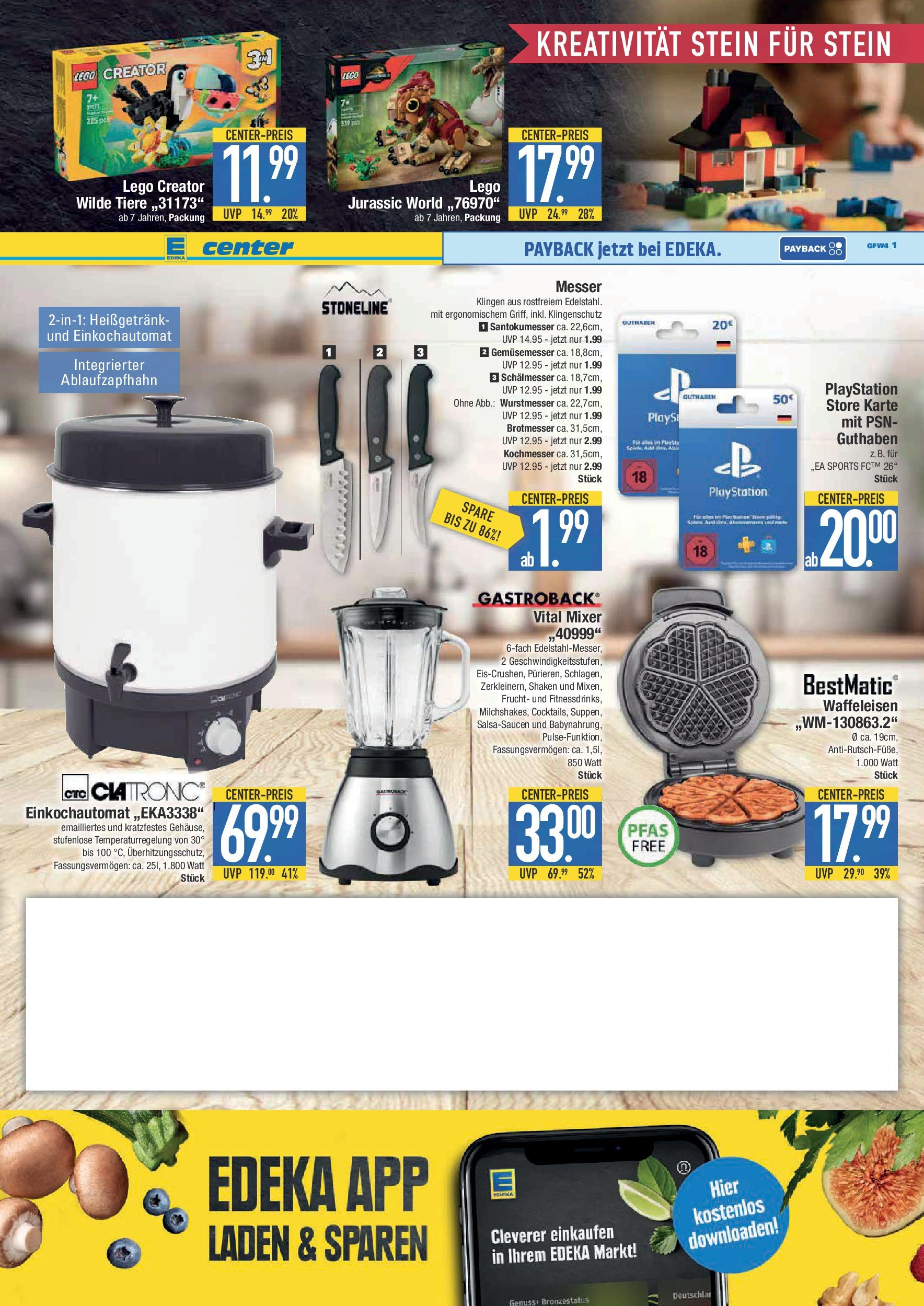 Edeka prospekt Krumbach	 (ab 21.09.2025) » Angebote Online | Seite: 17 | Produkte: Playstation, Mixer, Waffeleisen