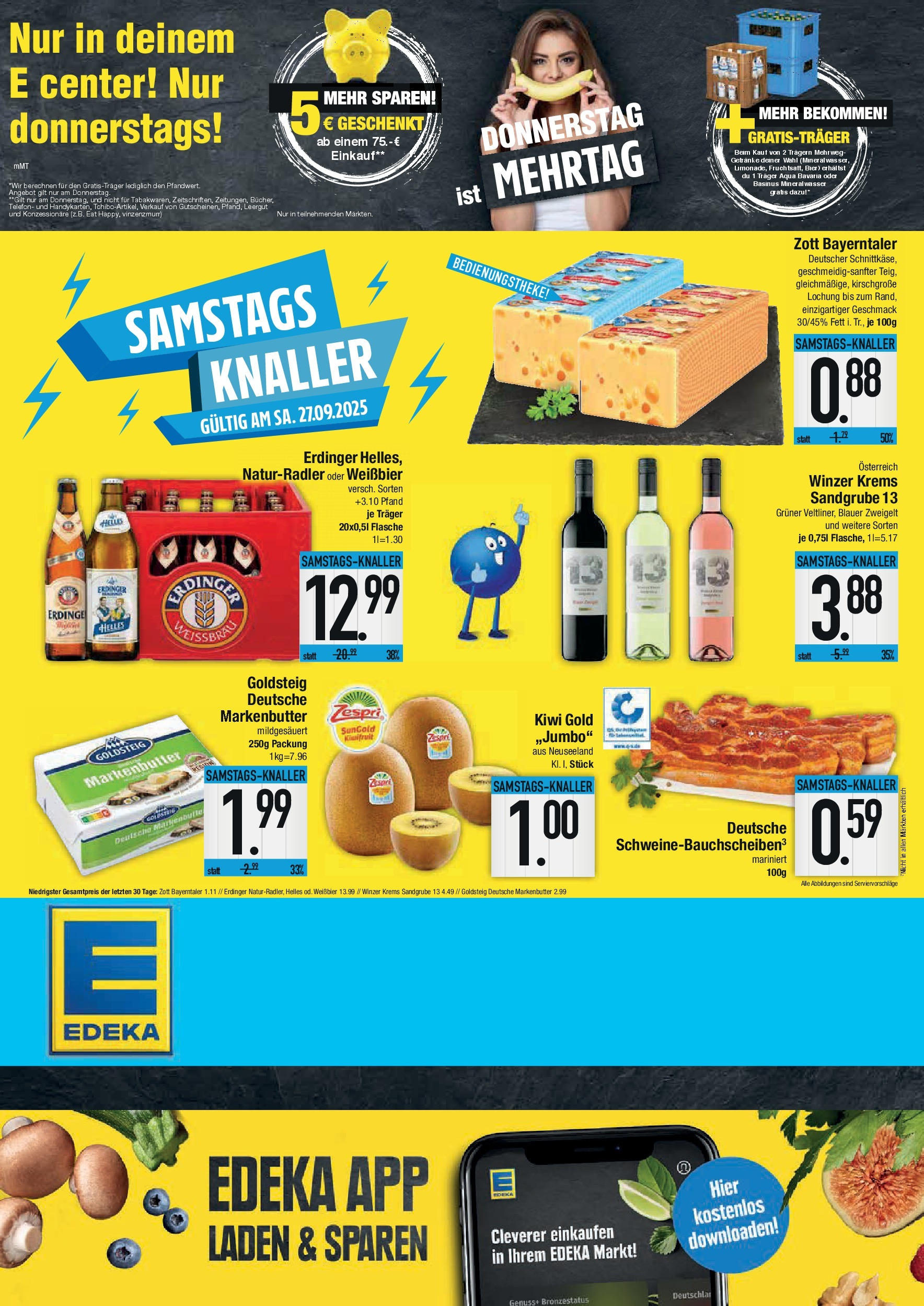 Edeka prospekt Krumbach	 (ab 21.09.2025) » Angebote Online | Seite: 24 | Produkte: Butter, Mineralwasser, Kiwi, Telefon