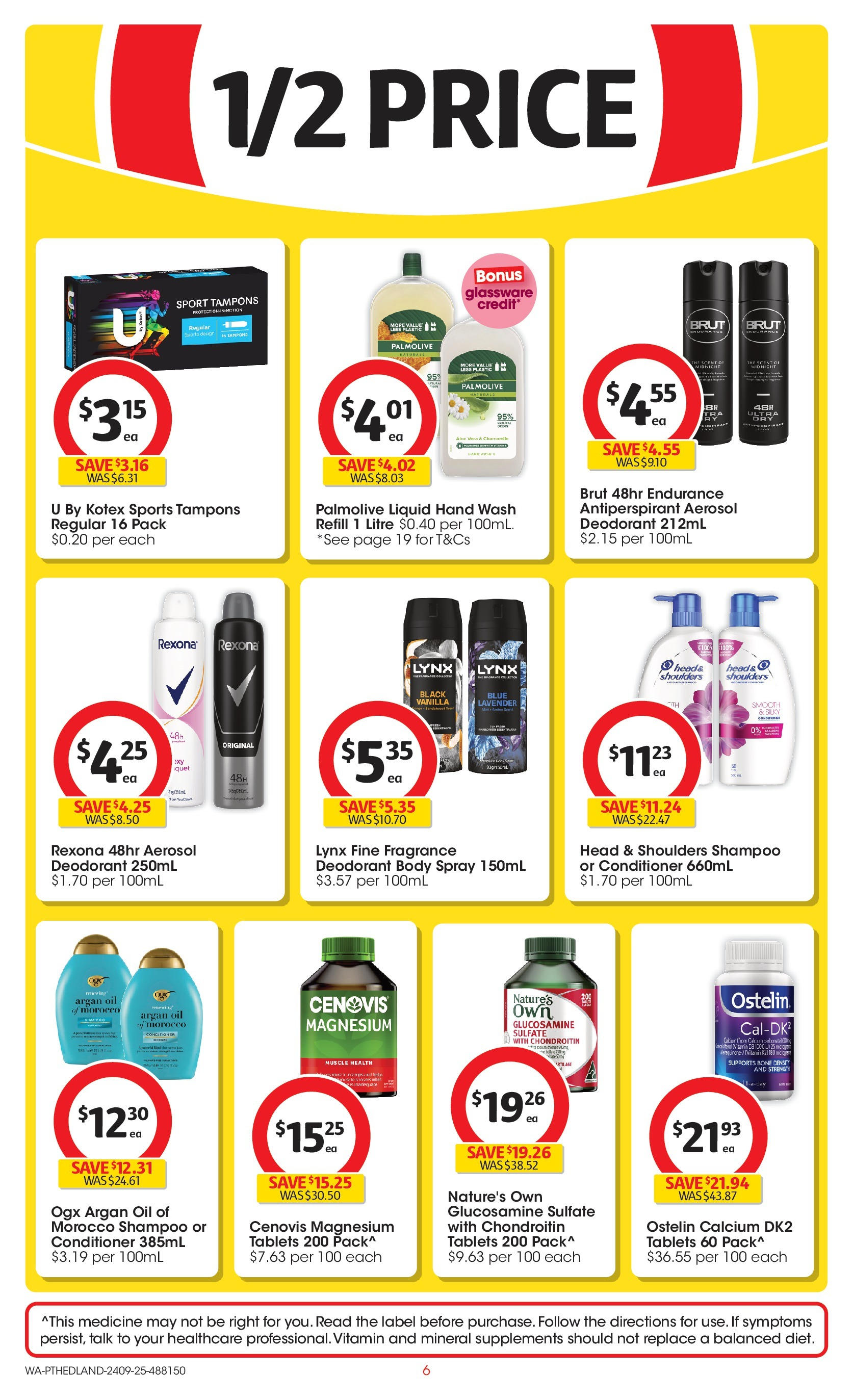 ﻿﻿Coles catalogue valid from 24/09/2025 > Online Australia | Page: 6 | Products: Oil, Glassware, Argan oil, Hand wash
