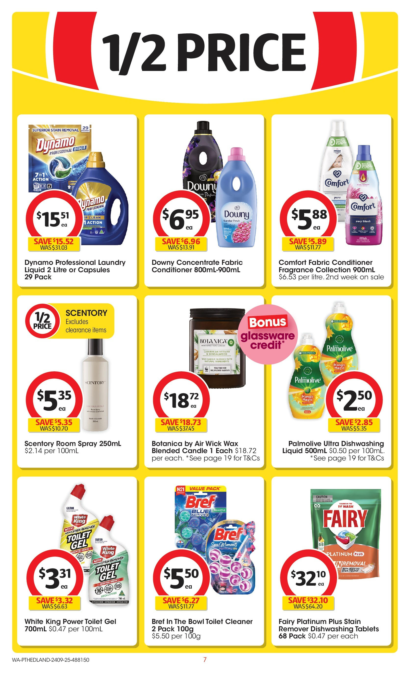 ﻿﻿Coles catalogue valid from 24/09/2025 > Online Australia | Page: 7 | Products: Conditioner, Glassware, Candle, Laundry