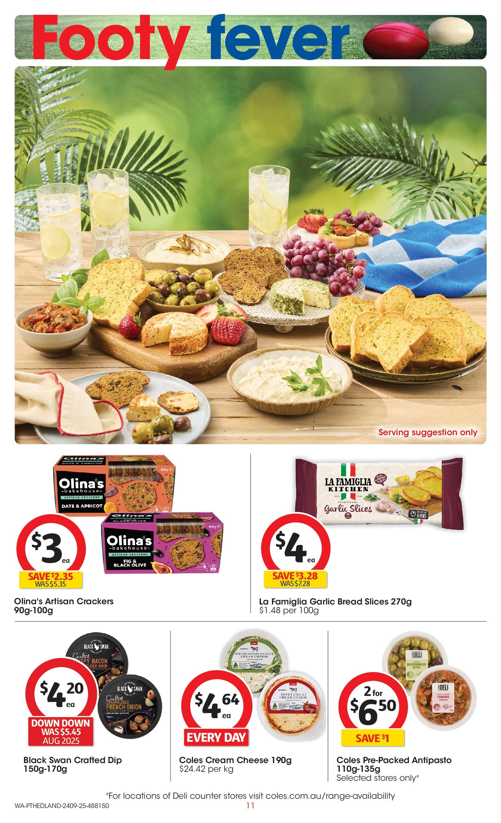 ﻿﻿Coles catalogue valid from 24/09/2025 > Online Australia | Page: 11 | Products: Cheese, Tomatoes, Cream, Date
