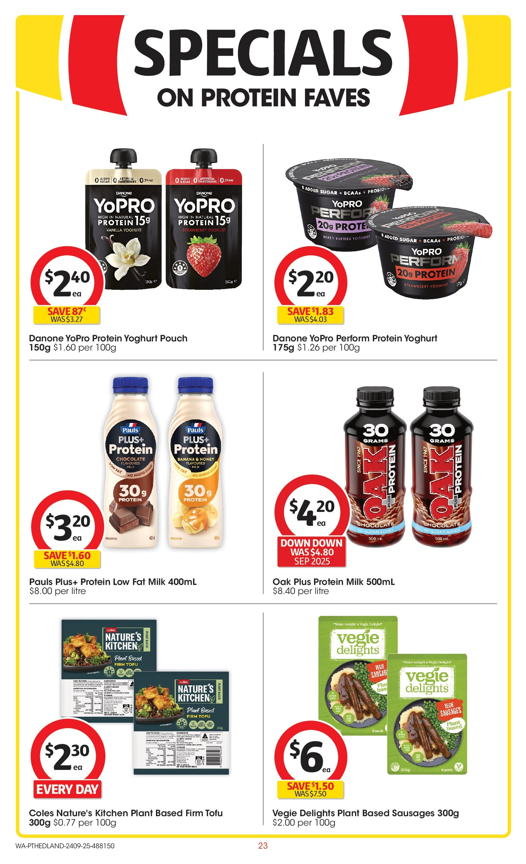 ﻿﻿Coles catalogue valid from 24/09/2025 > Online Australia | Page: 23 | Products: Plant, Milk, Sugar, Sausage