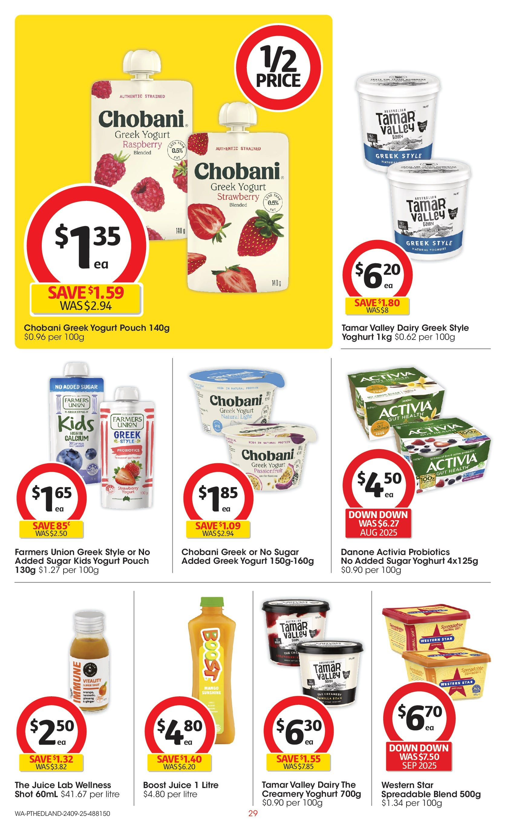 ﻿﻿Coles catalogue valid from 24/09/2025 > Online Australia | Page: 29 | Products: Dairy, Passionfruit, Sugar, Mango