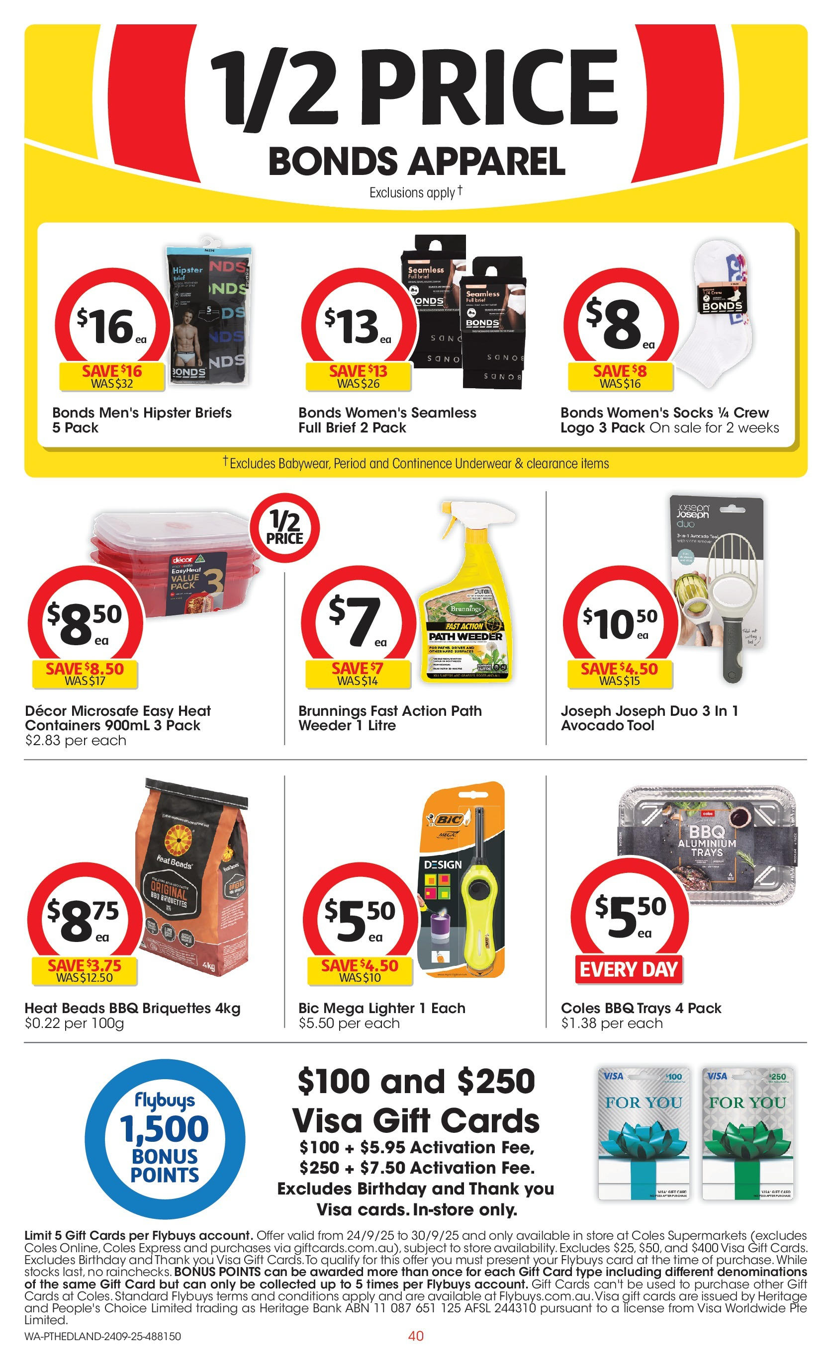 ﻿﻿Coles catalogue valid from 24/09/2025 > Online Australia | Page: 40 | Products: Avocado, Underwear, Socks, Briefs