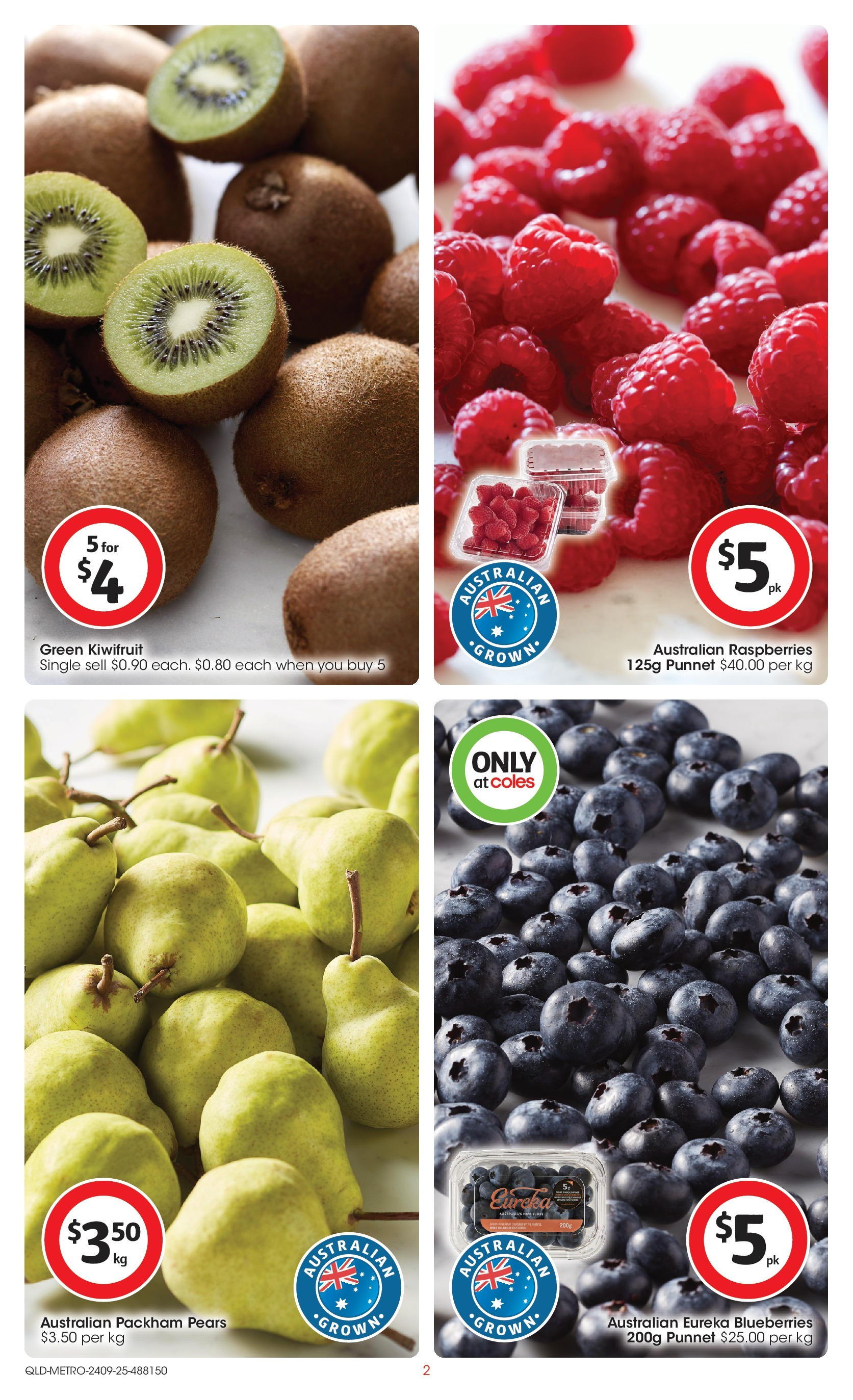 ﻿﻿Coles catalogue valid from 24/09/2025 > Online Australia | Page: 2 | Products: Kiwifruit, Blueberries