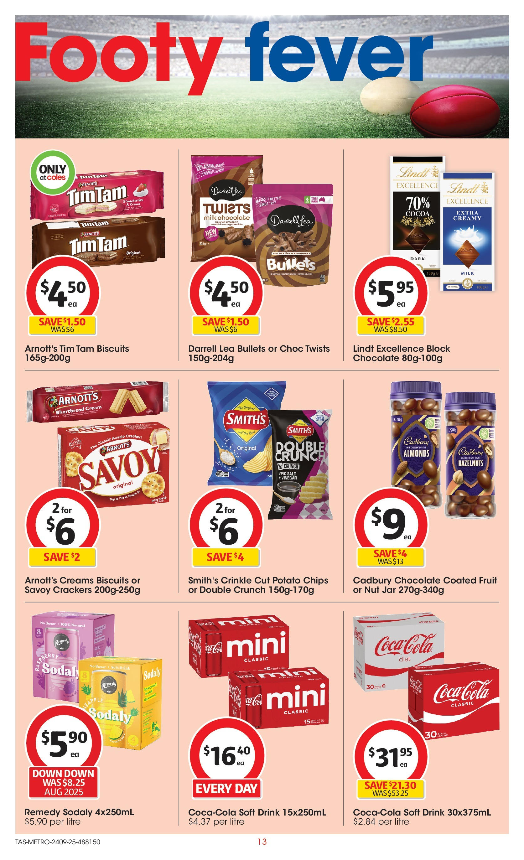 ﻿﻿Coles catalogue valid from 24/09/2025 > Online Australia | Page: 13 | Products: Milk, Chips, Cream, Biscuits