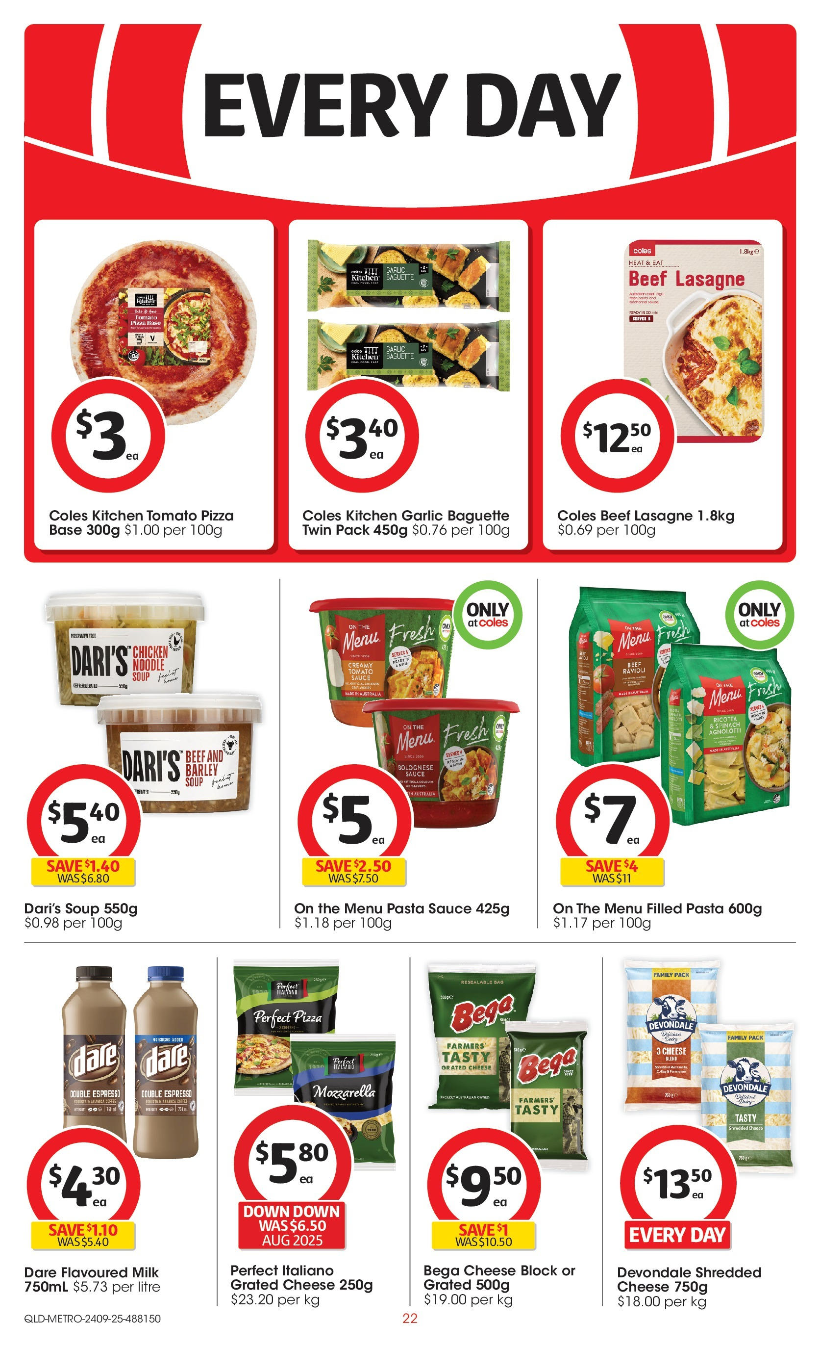 ﻿﻿Coles catalogue valid from 24/09/2025 > Online Australia | Page: 22 | Products: Milk, Pizza, Chicken, Spinach
