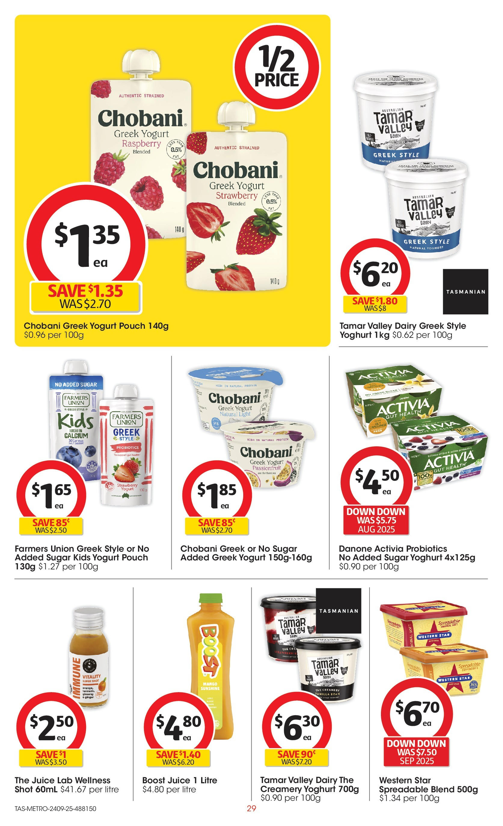 ﻿﻿Coles catalogue valid from 24/09/2025 > Online Australia | Page: 29 | Products: Dairy, Yoghurt, Juice, Passionfruit