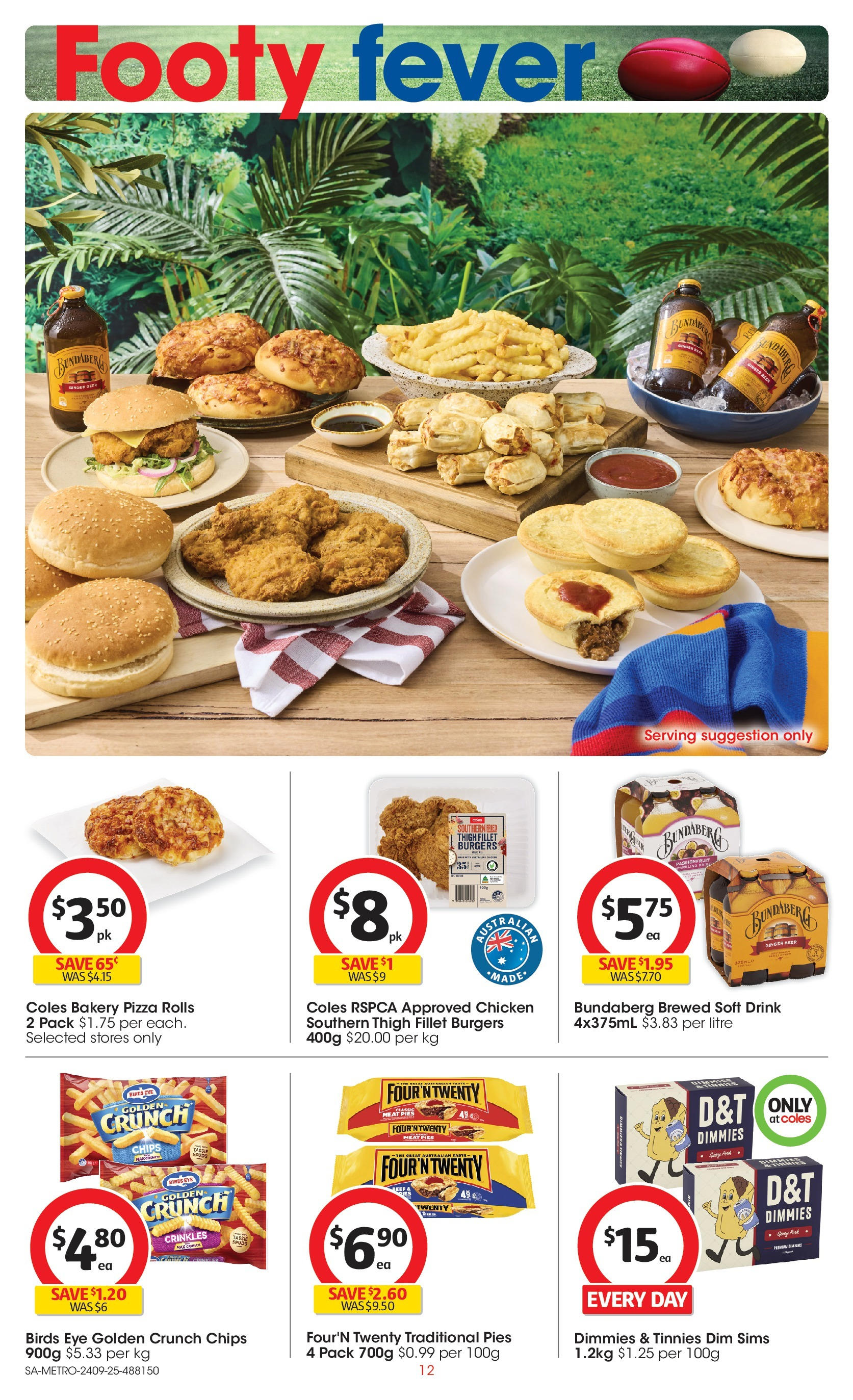 ﻿﻿Coles catalogue valid from 24/09/2025 > Online Australia | Page: 12 | Products: Pizza, Beer, Meat, Chips