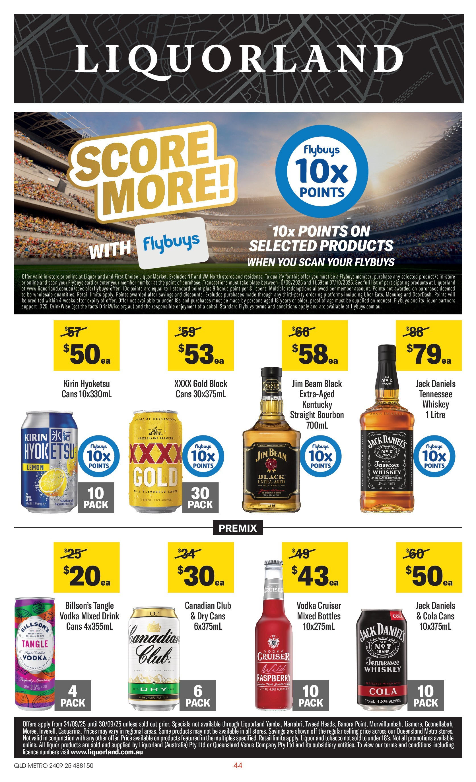 ﻿﻿Coles catalogue valid from 24/09/2025 > Online Australia | Page: 44 | Products: Bourbon, Platforms, Vodka, Whiskey