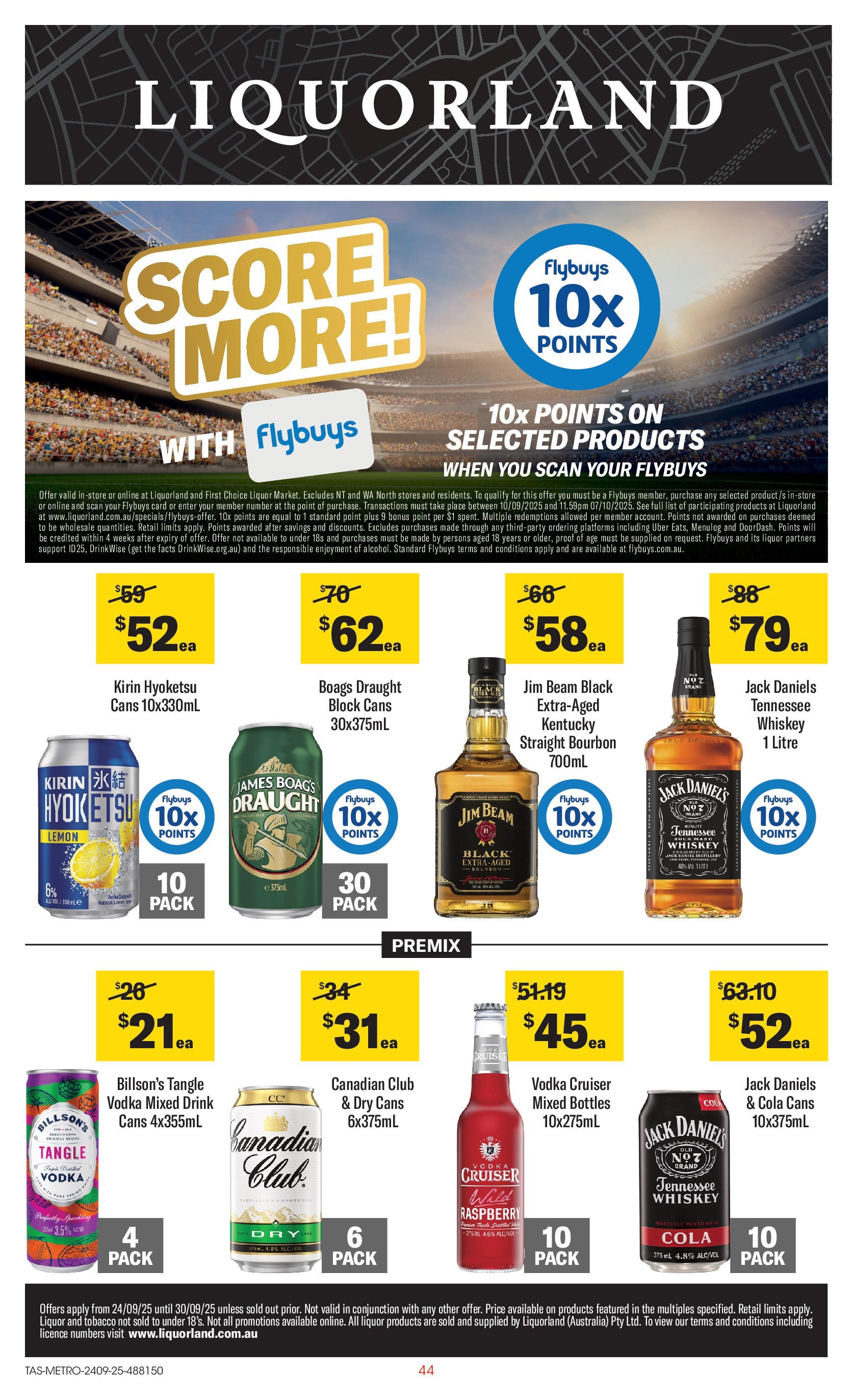 ﻿﻿Coles catalogue valid from 24/09/2025 > Online Australia | Page: 44 | Products: Bourbon, Whiskey, Lemon, Raspberry