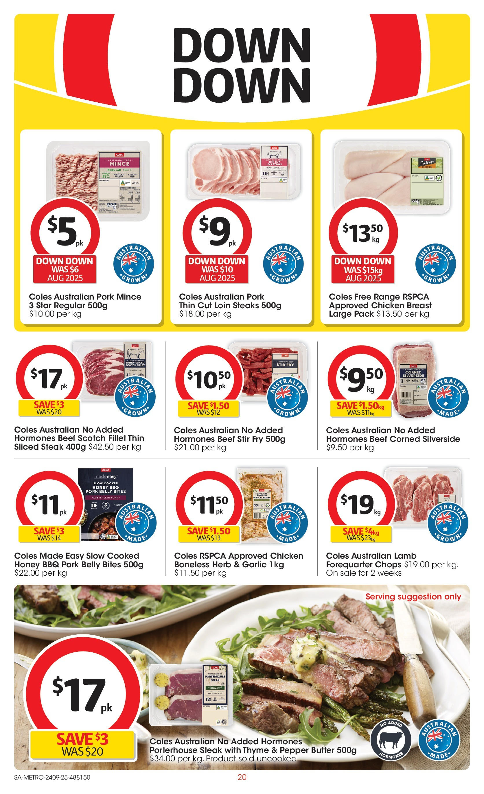 ﻿﻿Coles catalogue valid from 24/09/2025 > Online Australia | Page: 20 | Products: Herb, Pork, Lamb, Beef