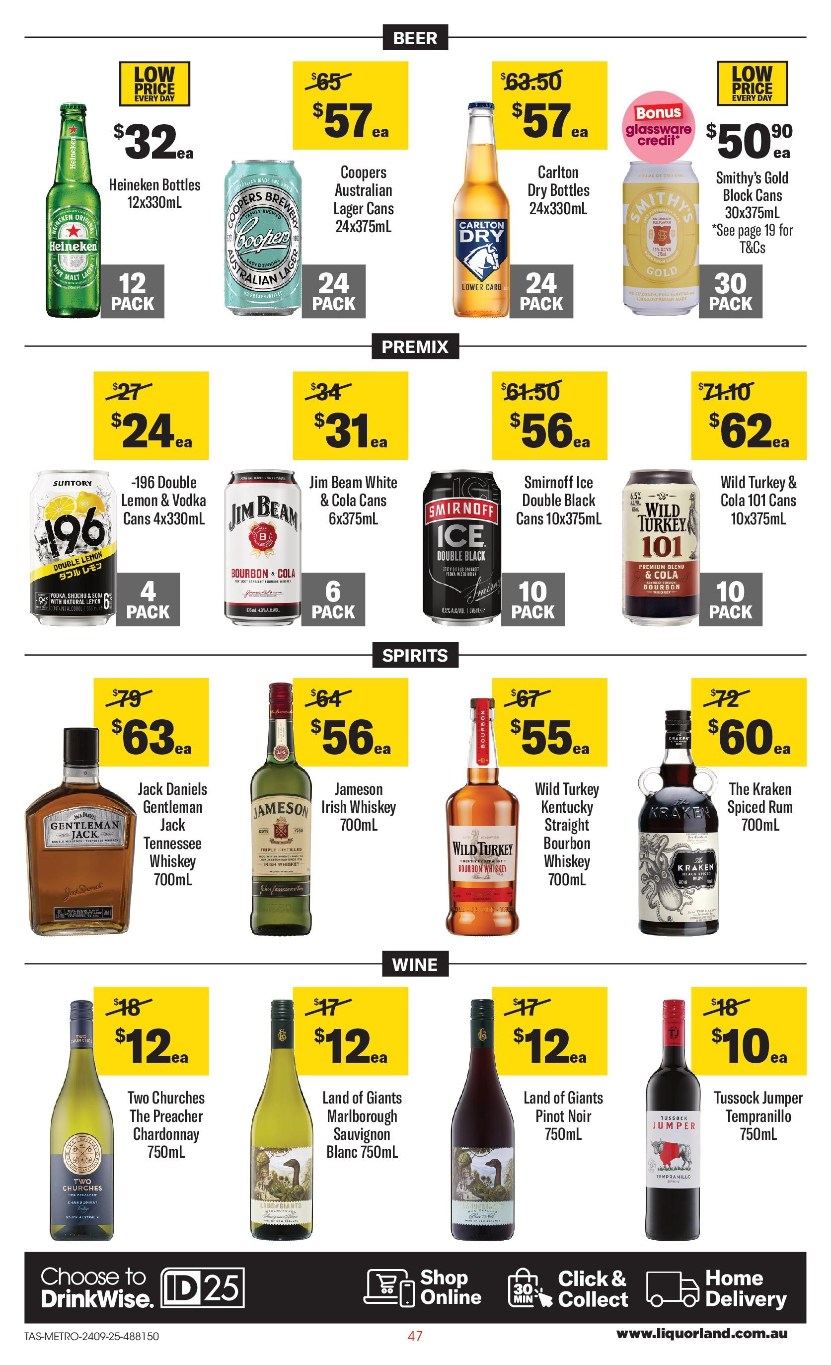 ﻿﻿Coles catalogue valid from 24/09/2025 > Online Australia | Page: 47 | Products: Jumper, Glassware, Vodka, Lemon