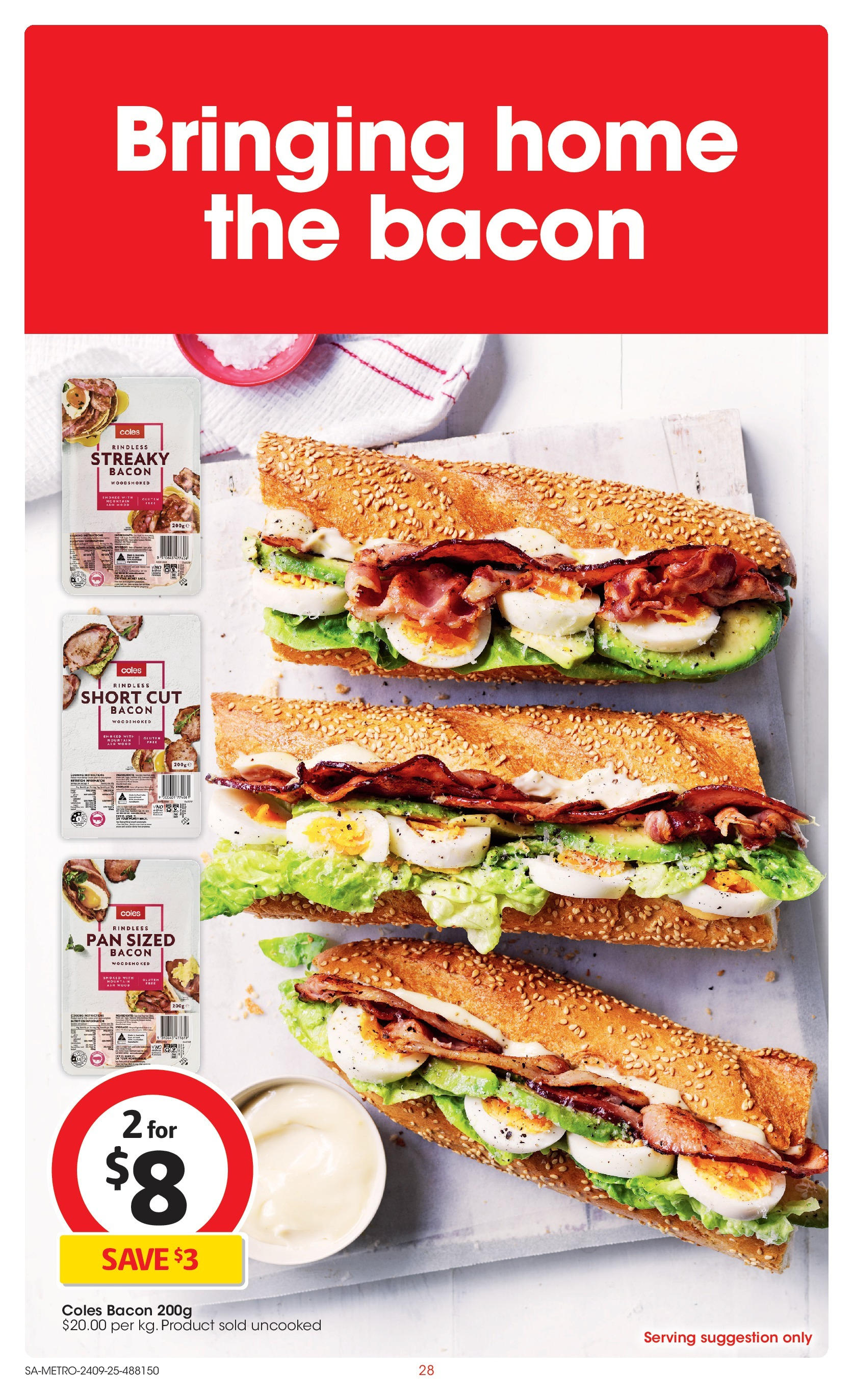 ﻿﻿Coles catalogue valid from 24/09/2025 > Online Australia | Page: 28 | Products: Bacon