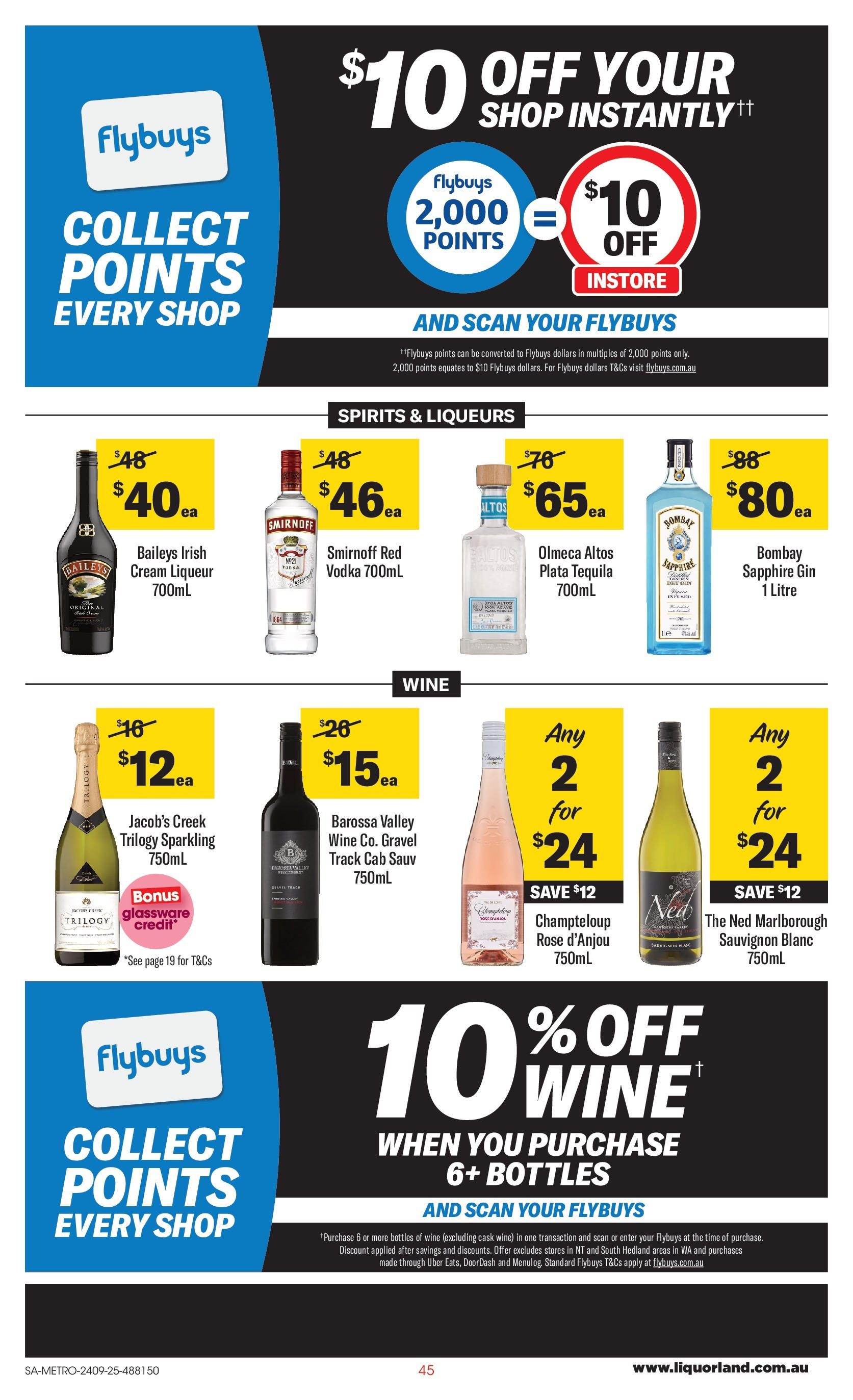 ﻿﻿Coles catalogue valid from 24/09/2025 > Online Australia | Page: 45 | Products: Glassware, Wine, Gin, Vodka
